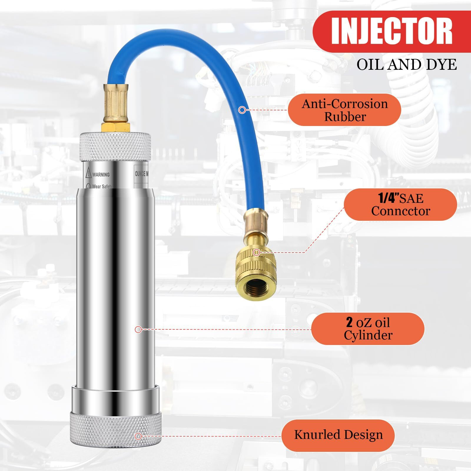 Tellegloww Ac Leak Detector Kit, R1234Yf R134A R410A Ac Oil Uv Dye Injector Kit Refrigerant Leak Detector Tool Low Side Quick Coupler Mini Split Adapter Glasses Flashlight(Beneficial)