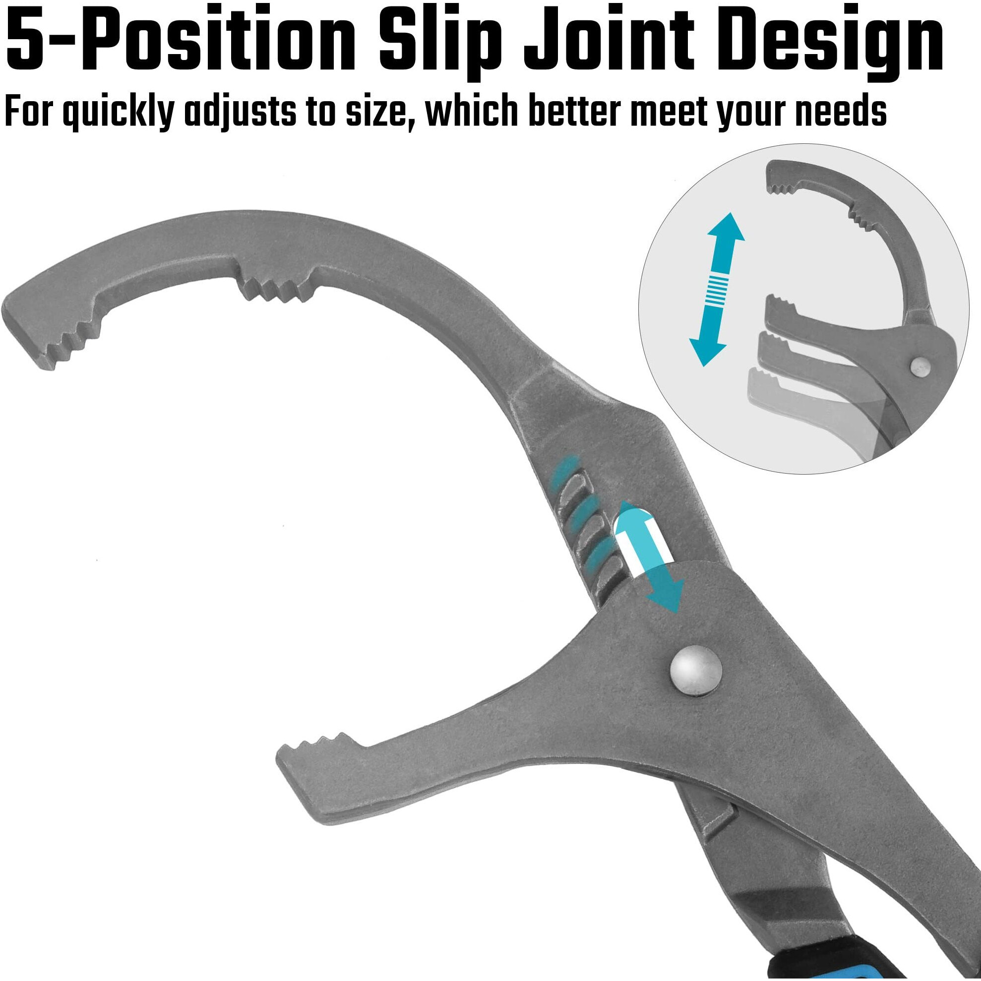 Duratech Oil Filter Wrench Set, 9"" & 12"" Oil Filter Removal Tools, Pliers For Cars, Trucks, Motorcycles