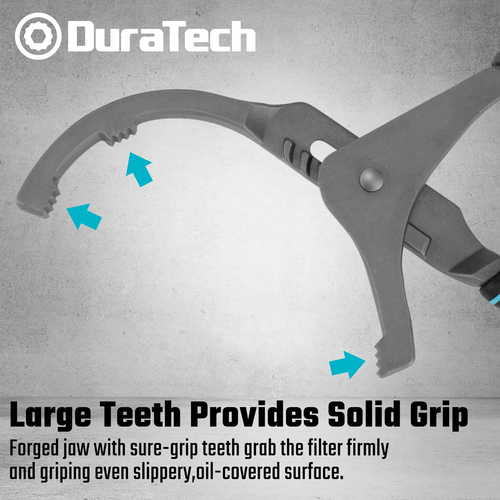 Duratech Oil Filter Wrench Set, 9"" & 12"" Oil Filter Removal Tools, Pliers For Cars, Trucks, Motorcycles