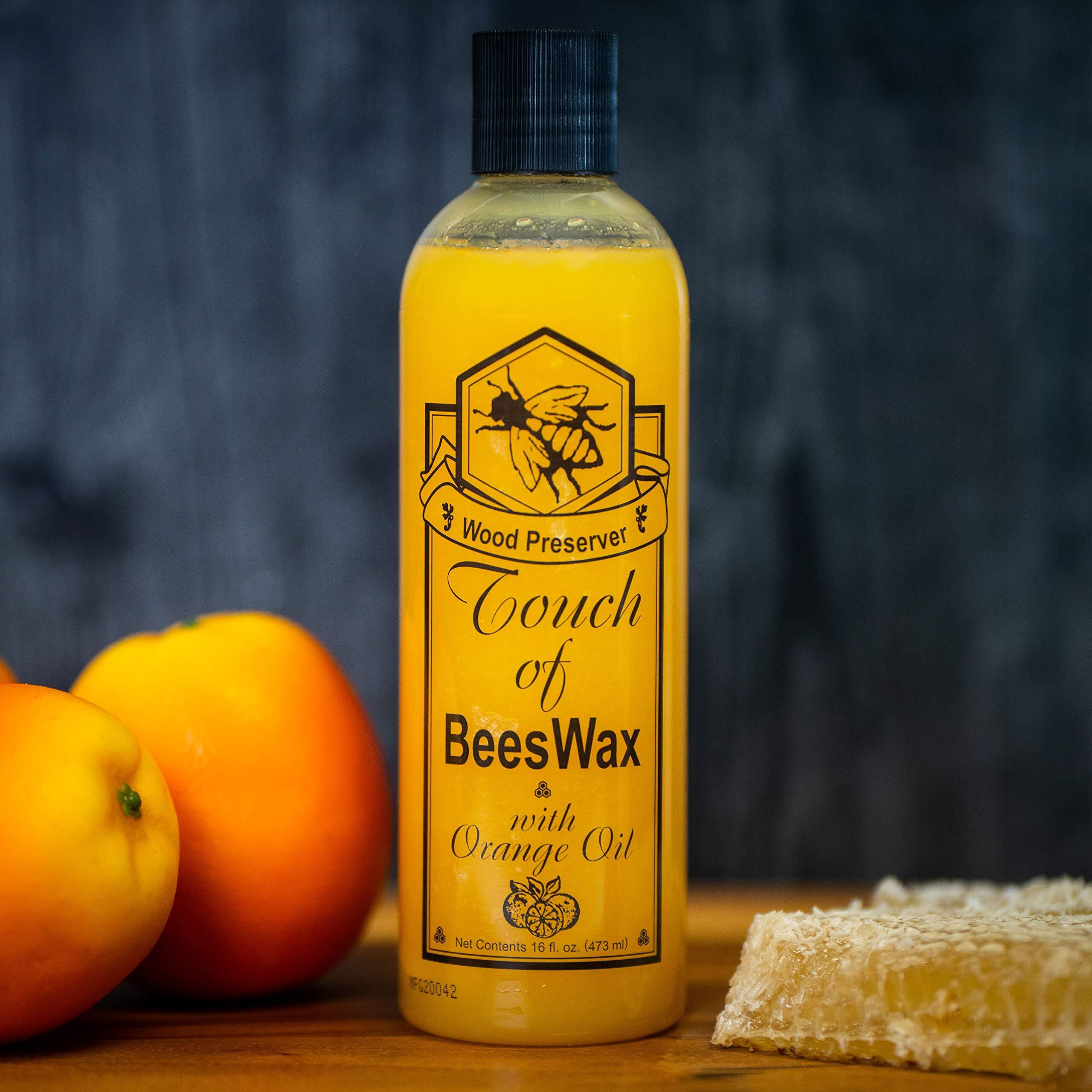Howard Orange Oil Wood Cleaner Plus Touch Of Beeswax Preserver And Conditioner | Feed Into Hardwood, Restore And Protect Cabinets