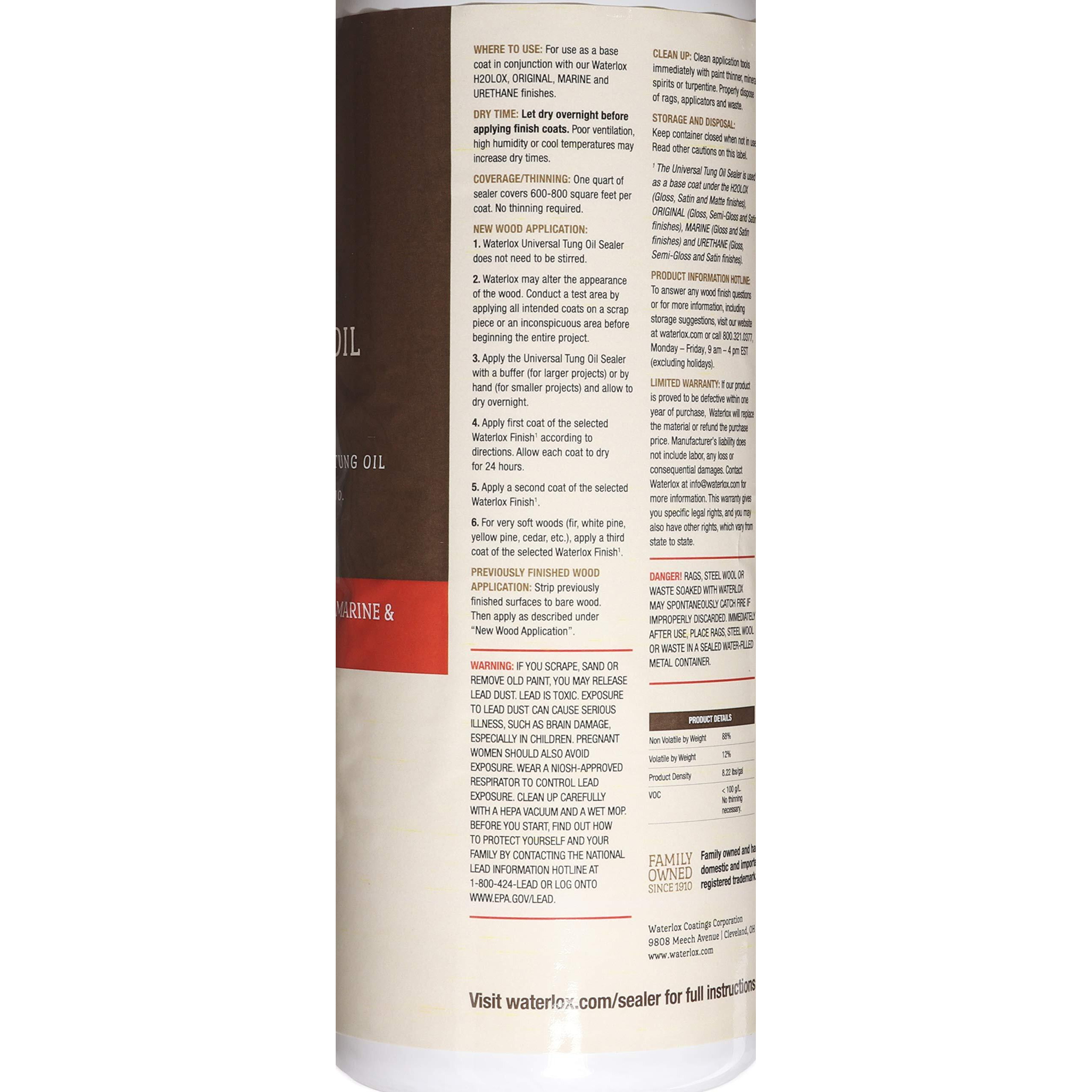 Waterlox Universal Tung Oil Sealer, 1 Quart