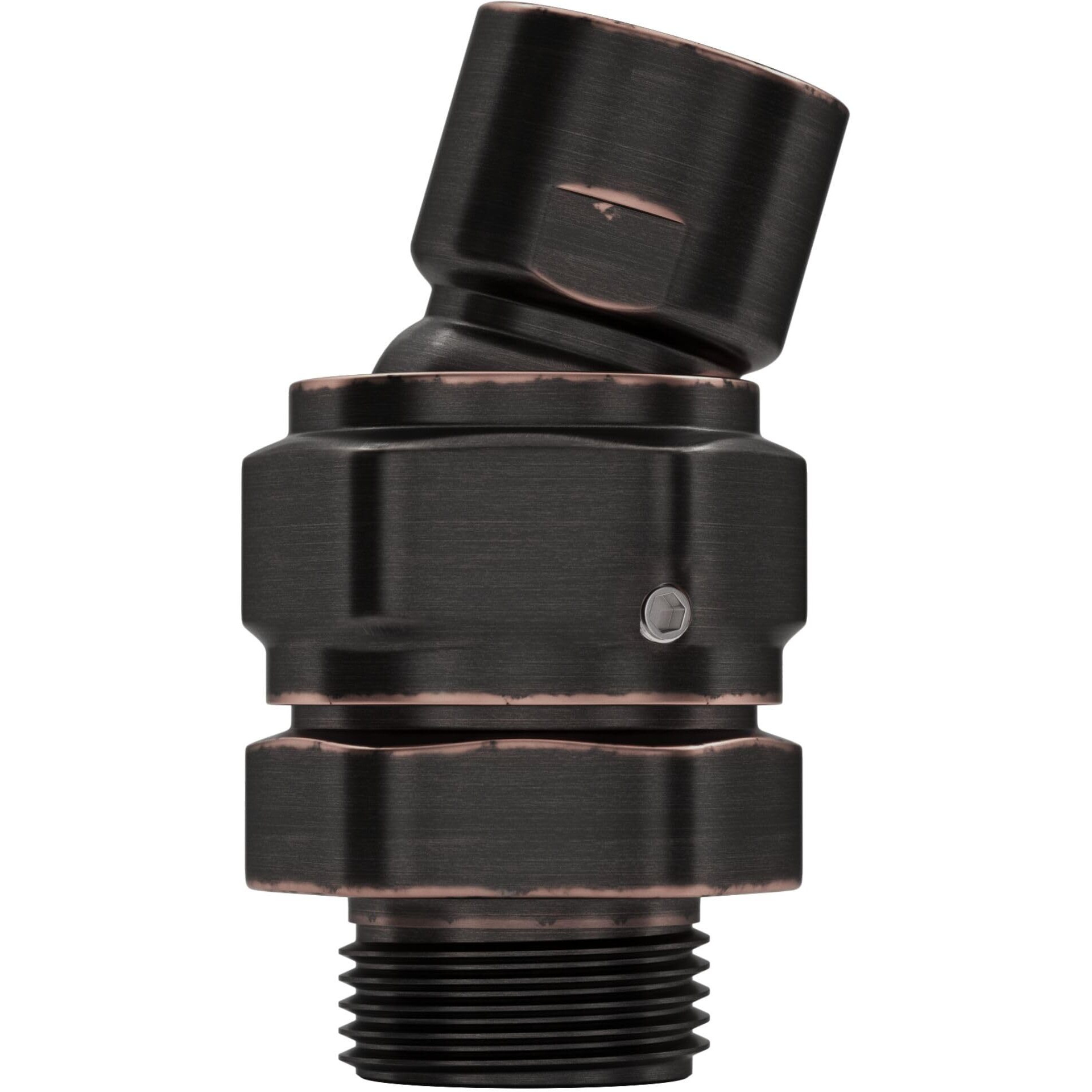 Hammerhead Showers All Metal Shower Head Swivel Ball Adapter, Oil Rubbed Bronze | Adjustable Pivot Ball To Adjust Showerhead Angle | Universal Connector Joint Fits Fixed Hand Held & Rain Shower Heads