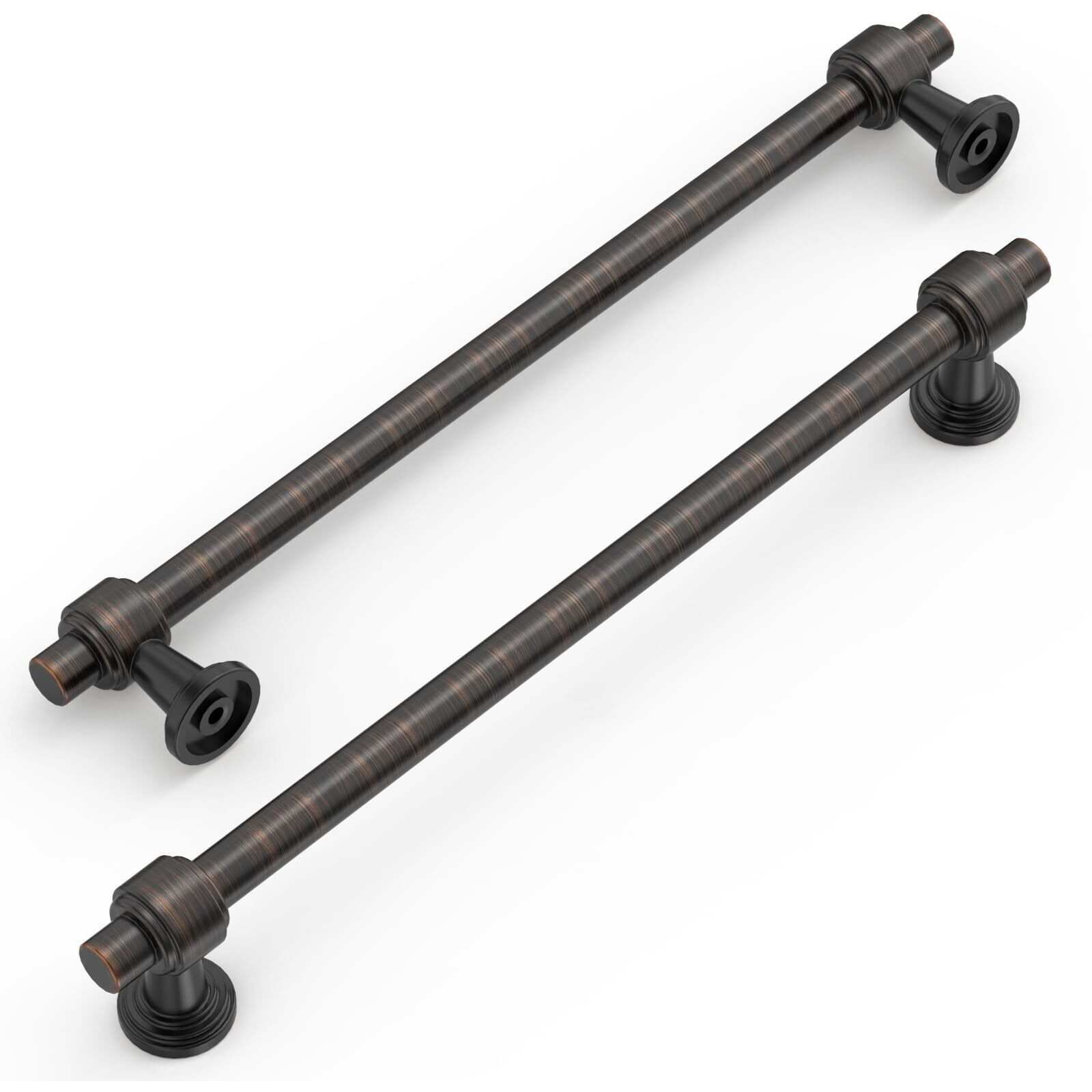 Amerdeco 10 Pack Oil Rubbed Bronze Cabinet Pulls 7.5 Inch(192Mm) Hole Center Drawer Pulls Cabinet Hardware Kitchen Cabinet Handles For Bathroom Zh0069