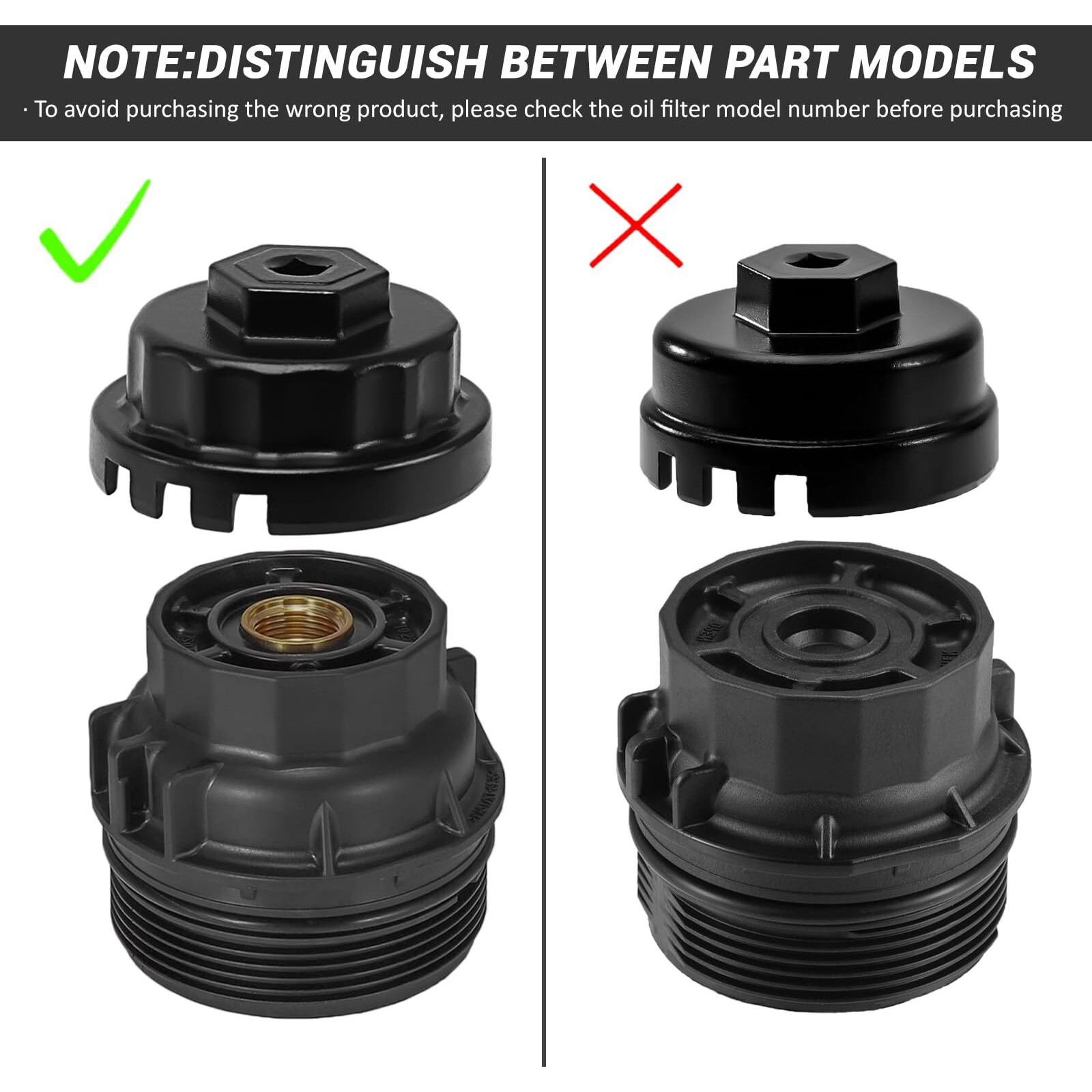 Elechoi 64Mm 14 Flutes/4 Slots Oil Filter Cap Wrench Removal Tool Socket Compatible With Toyota, Lexus, And Scion Vehicles Equipped With 2.5L To 5.7L Engines, Black Heavy-Duty Aluminum