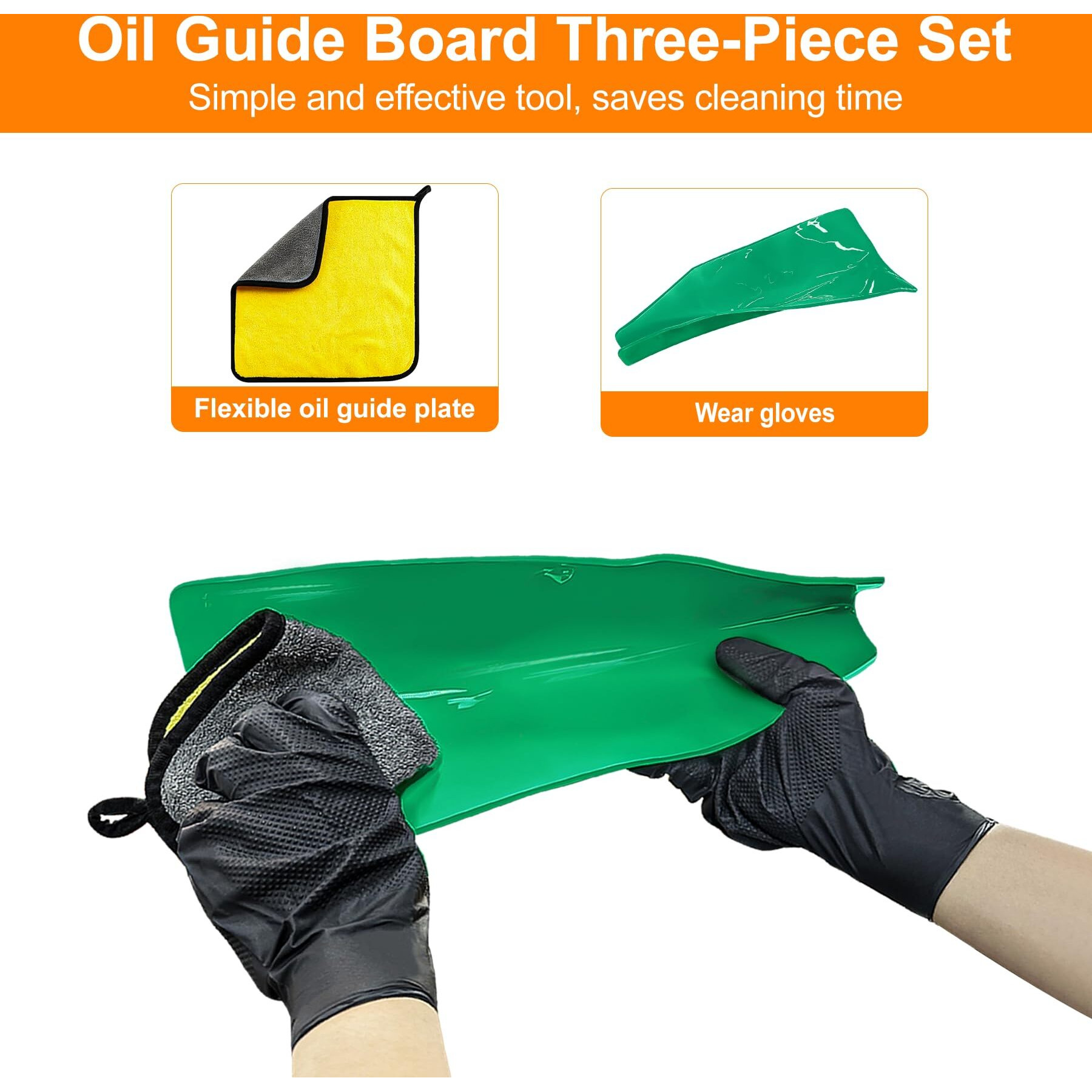 Foldable Flex Funnel, Oil Drain Funnels For Oil Change, Oil Change Funnels For Oil Draining And Oil Filling, Oil Change Draining Tool Spill-Free