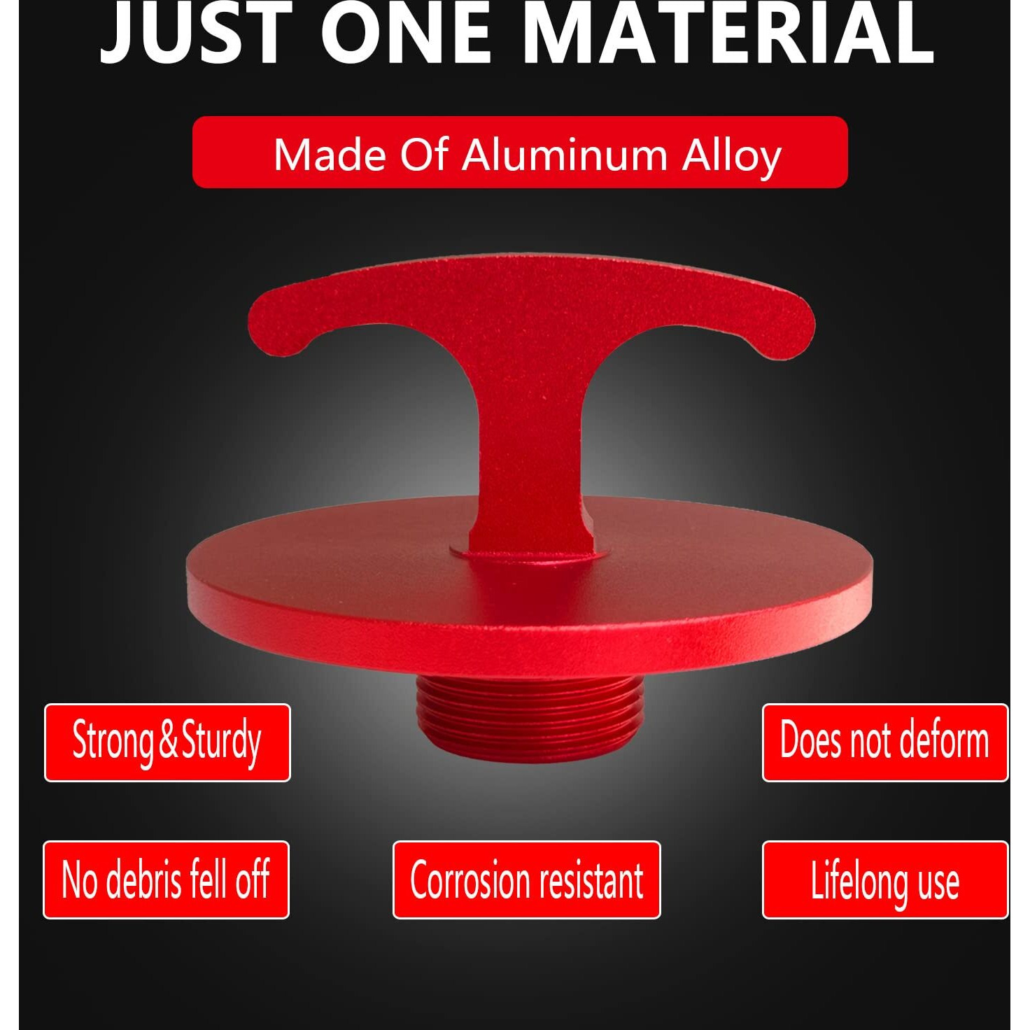 Oil Filter Plug Tool, Aluminum Alloy Oil Filter Cap Off Tool For Dodge Ram 2500, 3500, 4500, 5500 Cummins 05083285Aa Mo285 Turbo Diesel 5.7L 6.4L 6.7L (Red)