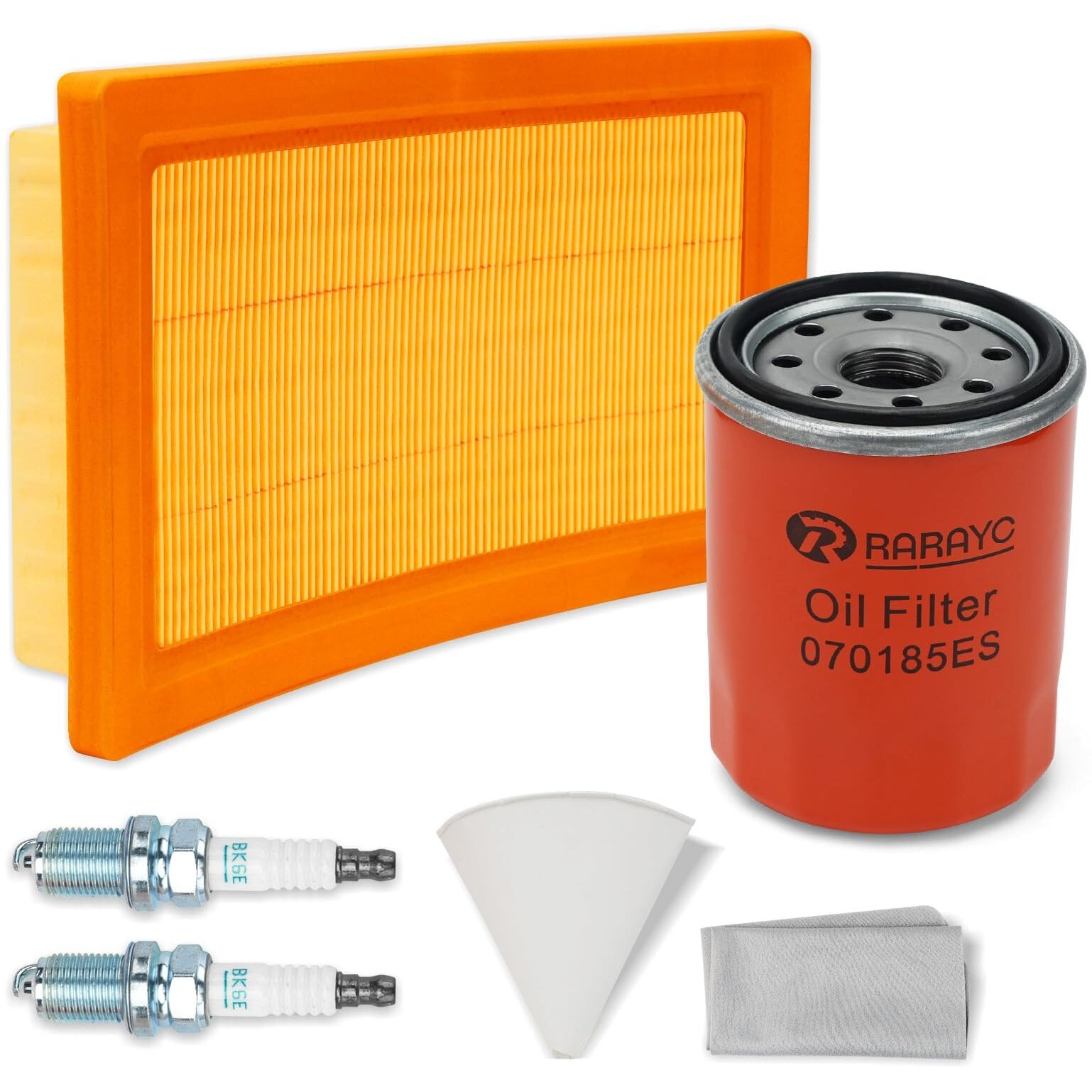 Rarayc 6485 Maintenance Kit Compatible With Generac 16Kw 20Kw 22Kw 24Kw 26Kw Cooled Generators 999Cc Engine With Paper Funnel Oil Wipe Replace Part Number 0J8478S Air Filter 070185E Oil Filter