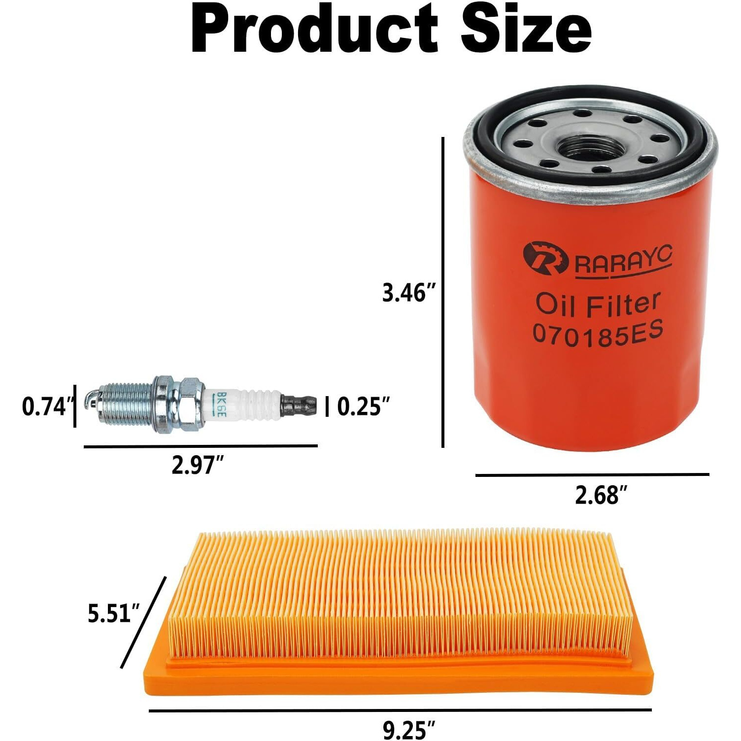 Rarayc 6485 Maintenance Kit Compatible With Generac 16Kw 20Kw 22Kw 24Kw 26Kw Cooled Generators 999Cc Engine With Paper Funnel Oil Wipe Replace Part Number 0J8478S Air Filter 070185E Oil Filter
