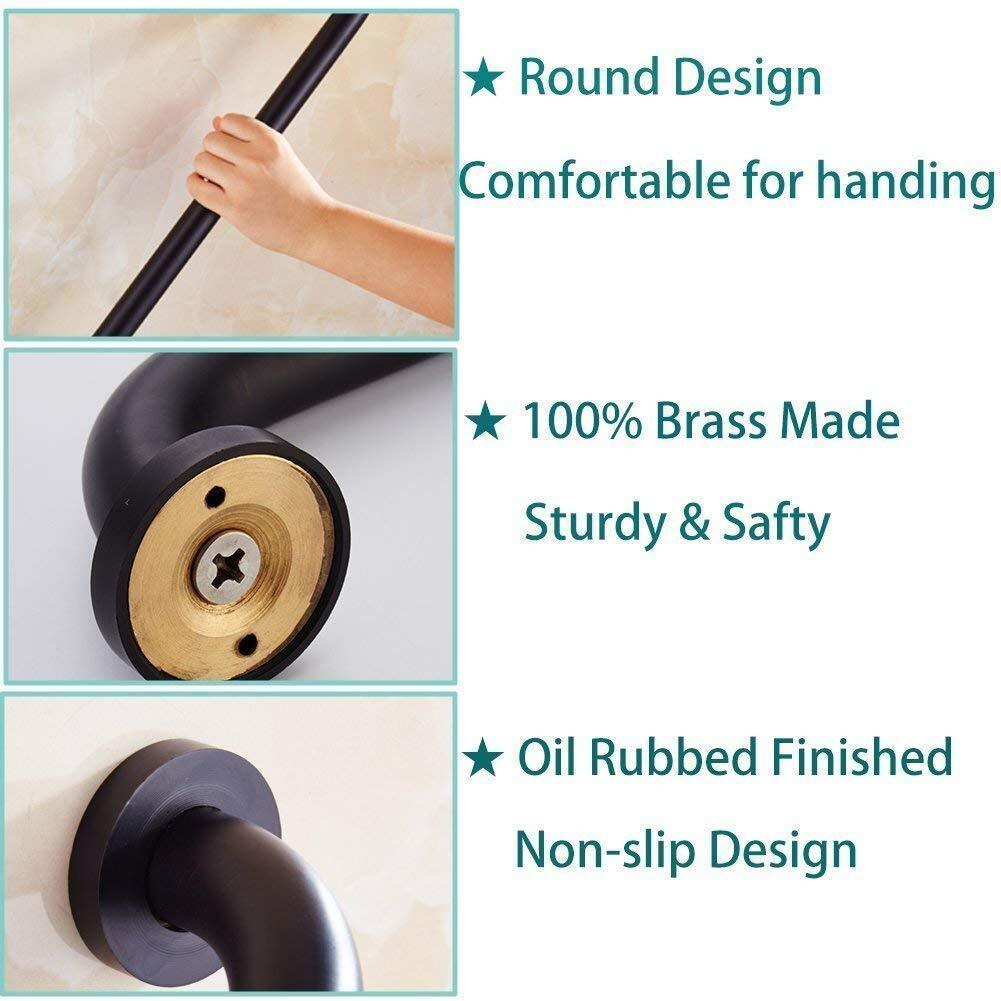 Ello&Allo Oil Rubbed Bronze Bathroom Shower Grab Bar, Home Care Bath Hardware (20 Inch)