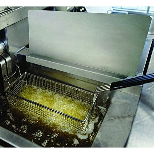 2-Pack Commercial Fryer Splash Guard By Chef Master, 18-Gauge Stainless Steel Universal Fit Oil Splatter Guard, 20.5 X 15"" Splatter Screen, Oil Splash Guards For Kitchen & Restaurants Deep Fryer-90059
