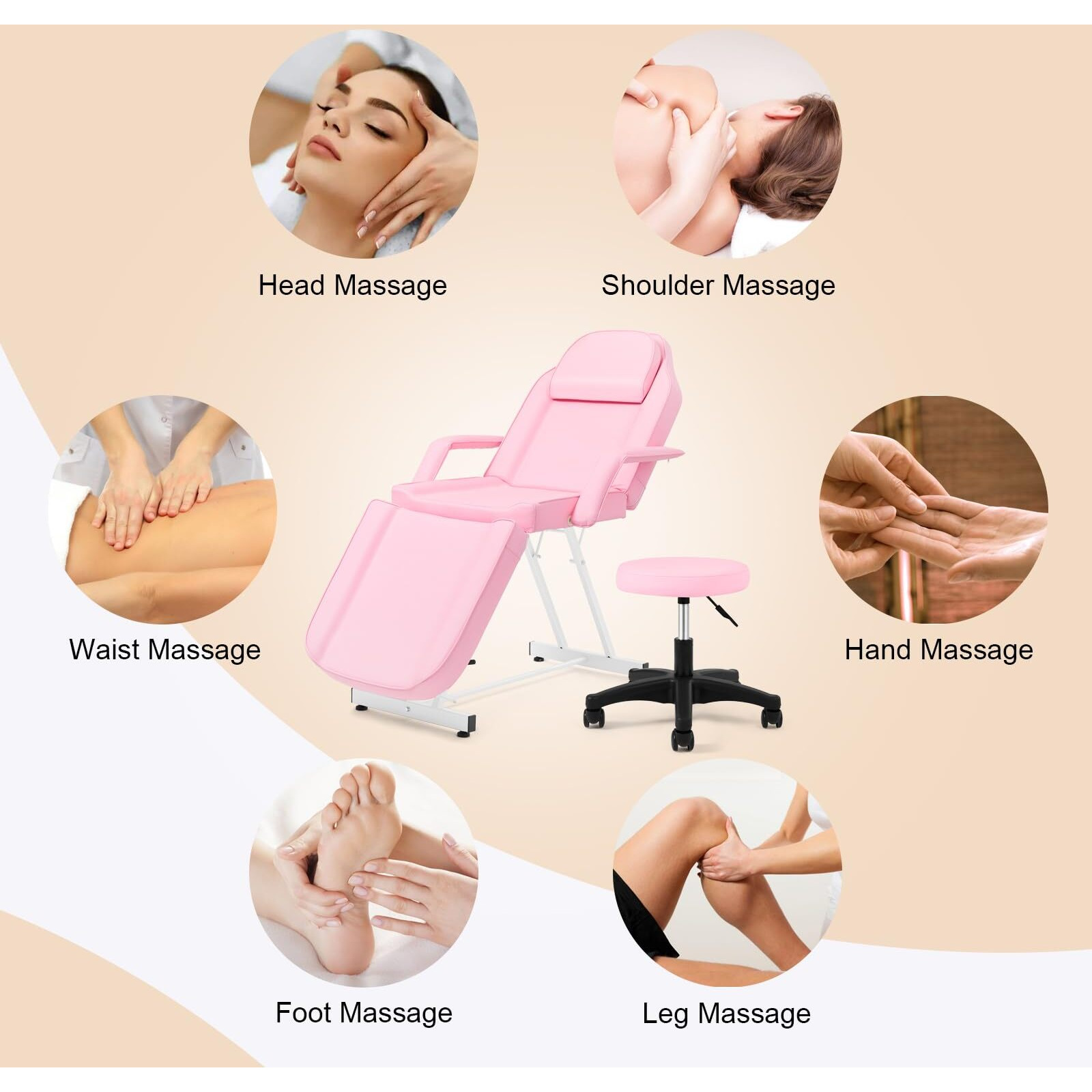 Artist Hand Facial Bed Lash Bed For Eyelash Extensions (Pink)