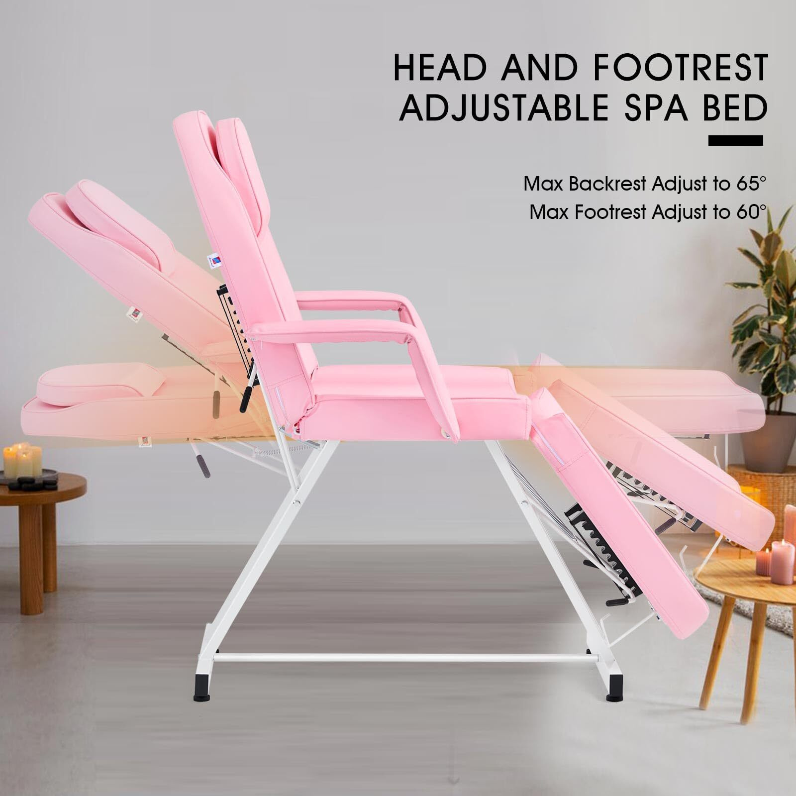 Artist Hand Facial Bed Lash Bed For Eyelash Extensions (Pink)