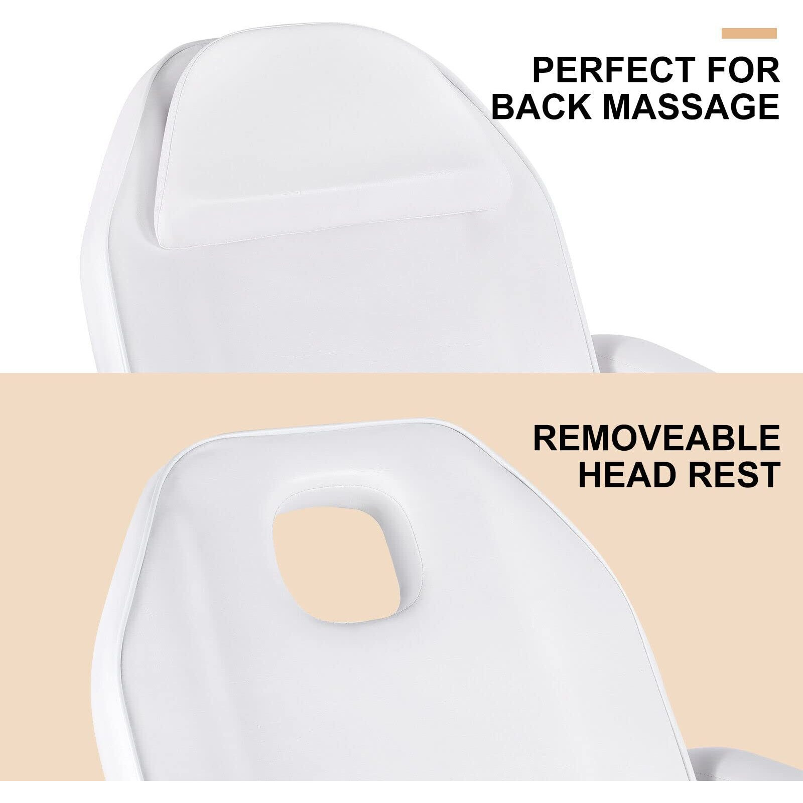Artist Hand Tattoo Chair For Client With Trays Facial Lash Bed For Eyelash Extensions Massage Bed Massage Table Salon Chair (White)