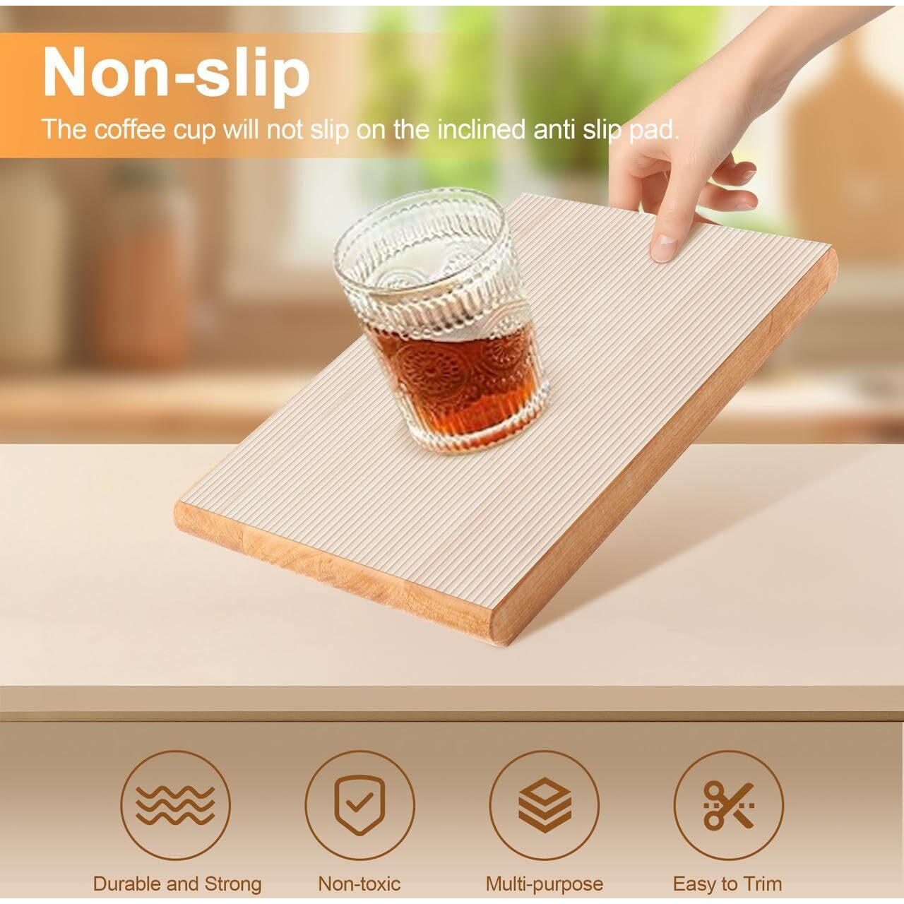 Fexia 2 Rolls Shelf Liners For Kitchen Cabinets Non-Slip Drawer Liner 20 Inches X 20 Ft Waterproof & Oil-Proof Non Adhesive Durable Material Fridge Liner For Shelves