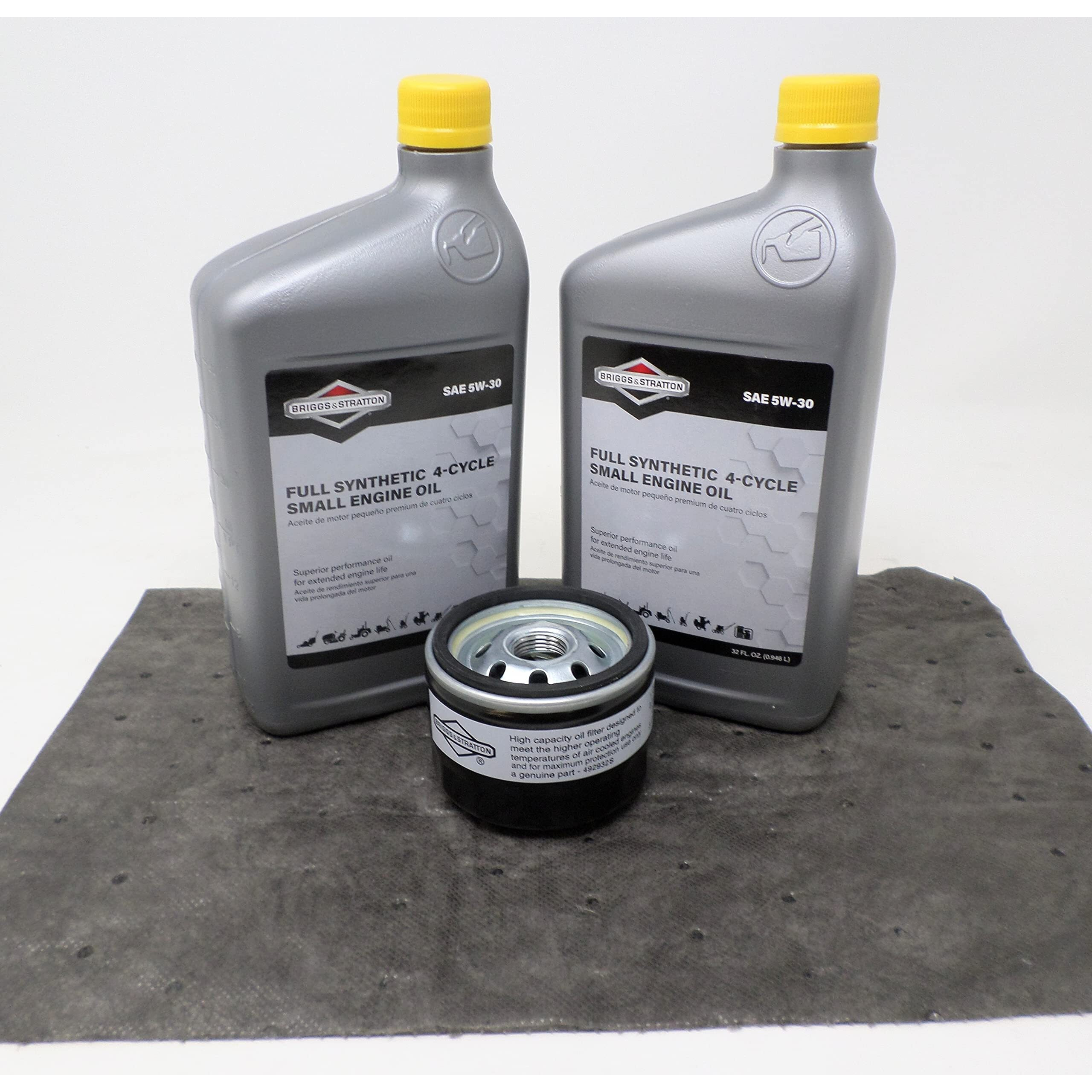 Briggs & Stratton 5W30 Synthetic Motor Oil Kit W/ 492932S Filter