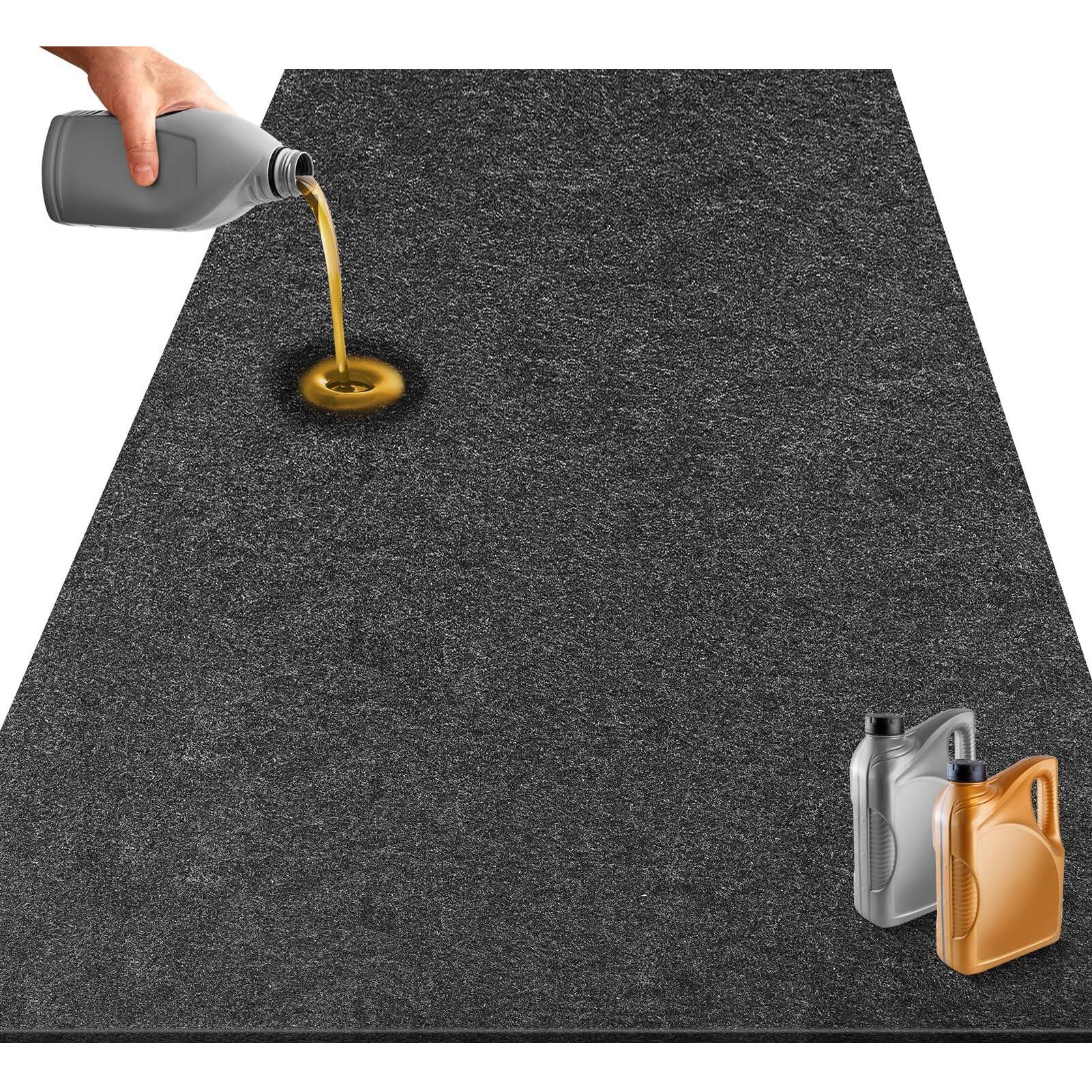 Tixanf Garage Floor Mats For Under Car,6.6X8.5 Ft Oil Spill Mat,Oil Absorbent Golf Cart Parking Mat,Protect Floors From Oil Drips, Spills, Stains And Splatters