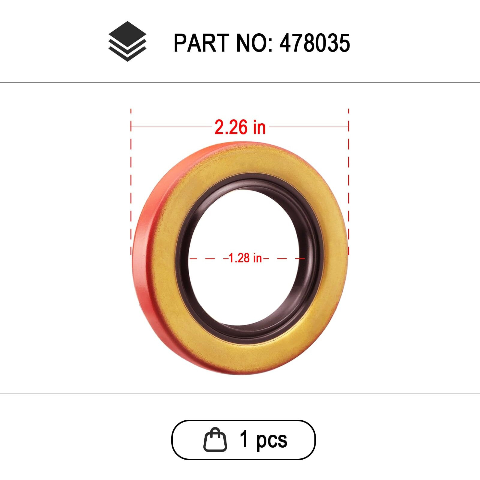 Motor Oil Seal 478035 Compatible With T.G Series Motors Replacement Shaft Seal 478035 & Ph-478035