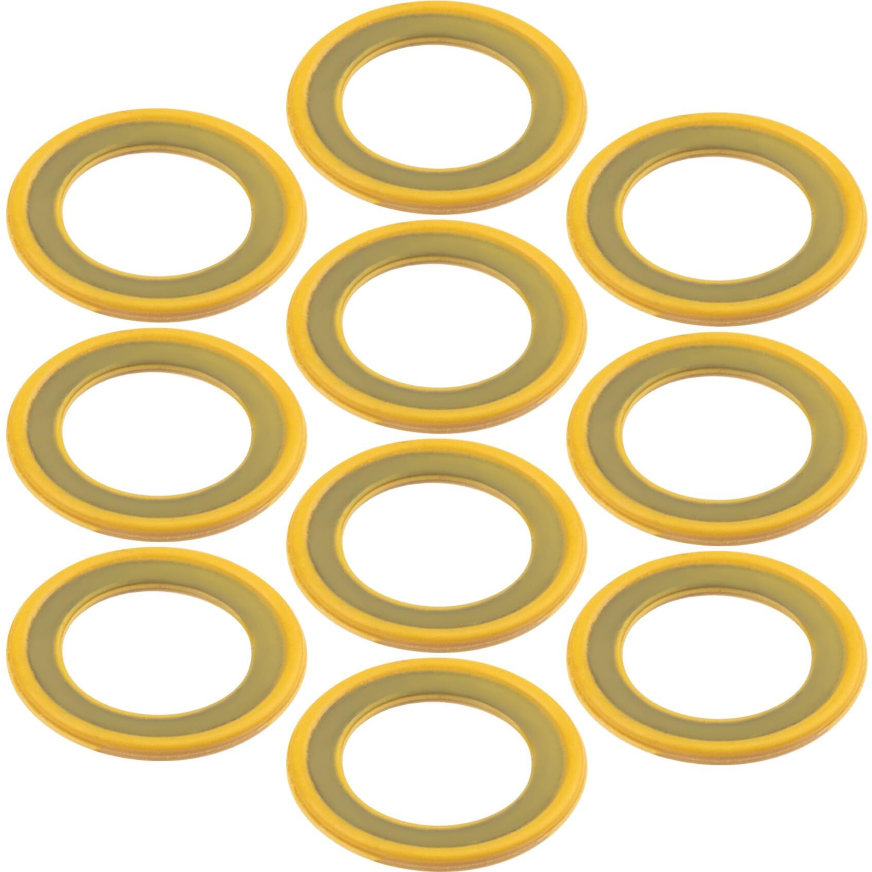 Isslly 10Pcs Gearcase Drain Plug Seal Gaskets For Lower Unit Gear Oil Pump, Rubber Stainless Steel Lower Unit Washers Replacements 26-830749 Compatible With Mercury Marine/Mercruiser