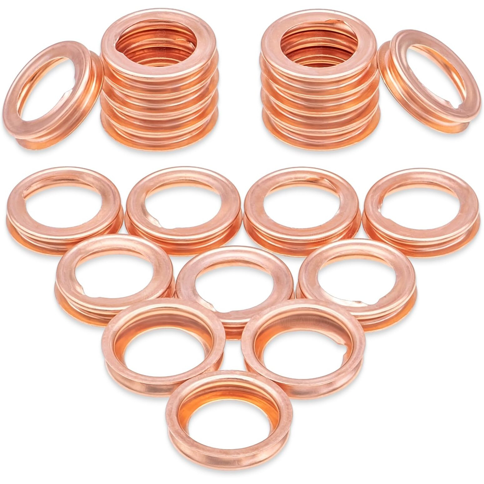 Meajoo 20Pcs Copper Engine Oil Drain Plug Gaskets Replacement For 11026-01M02 Nissan/Infiniti Ex35 Fx35 Fx45 Fx50 G20 G25 G35