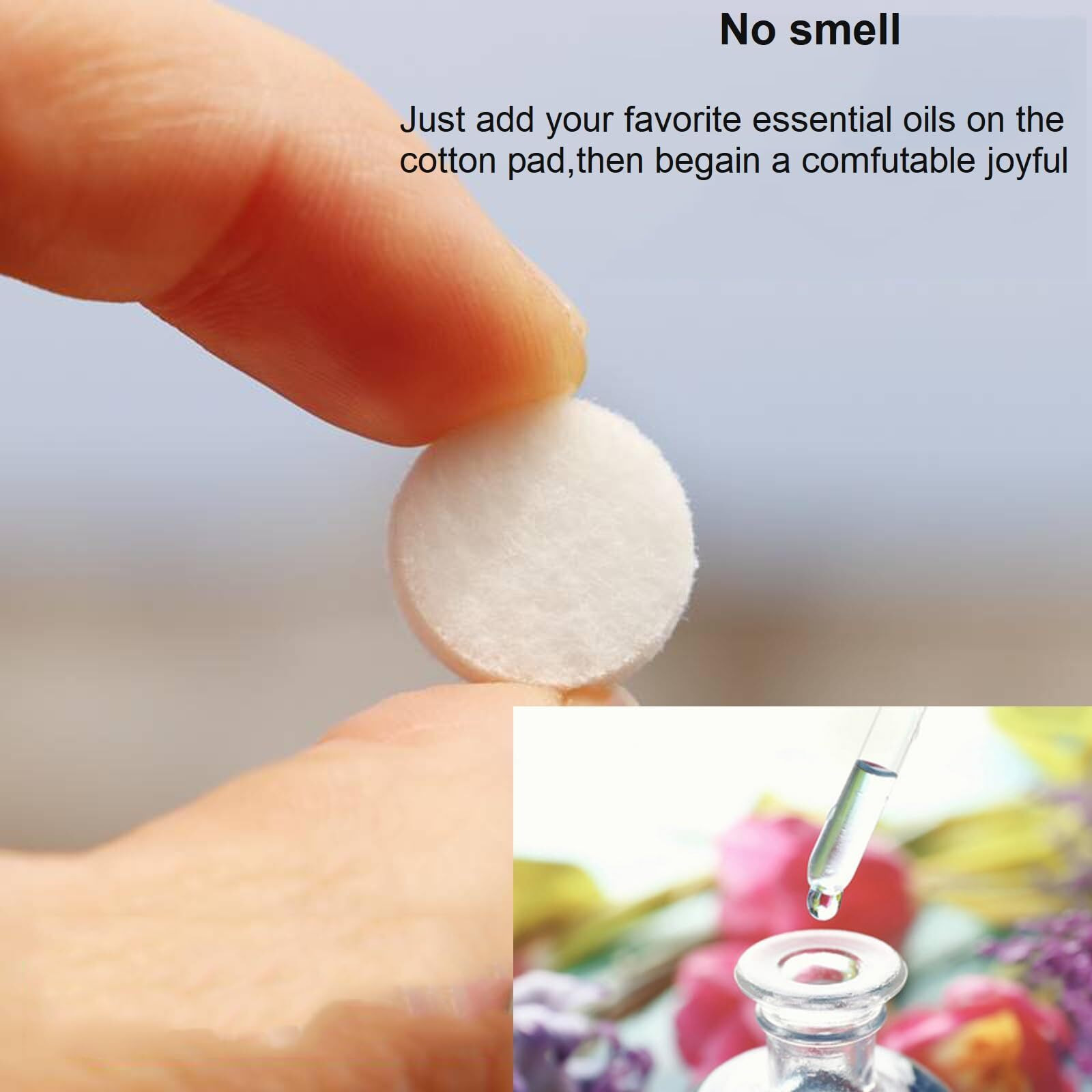 50Pcs Cotton Pads For Car Air Vent Clips Replacement Pads,16Mm Unscented Felt Air Fresheners Essential Oil Felt Pads Blank Diffuser Refill Tablets For Auto Freshener Clips