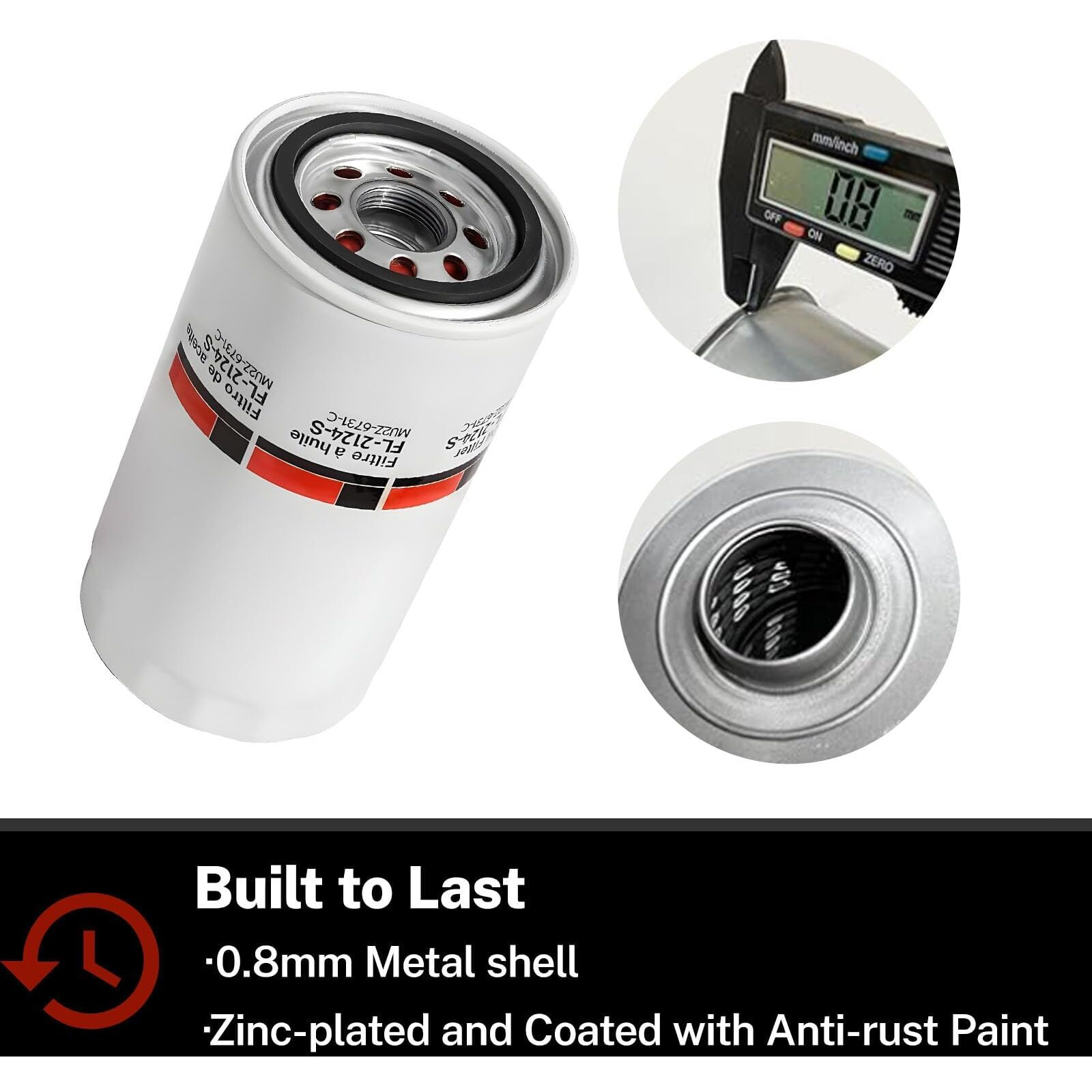 2Pcs Fl2124S Oil Filter Fits For 2011-2024 Ford F250 F350 F450 F550 F650 F750 6.7L Powerstroke Diesel Engine Replaces Fl2051S Bc3Z-6731-B Bc3Q-6714-Ca