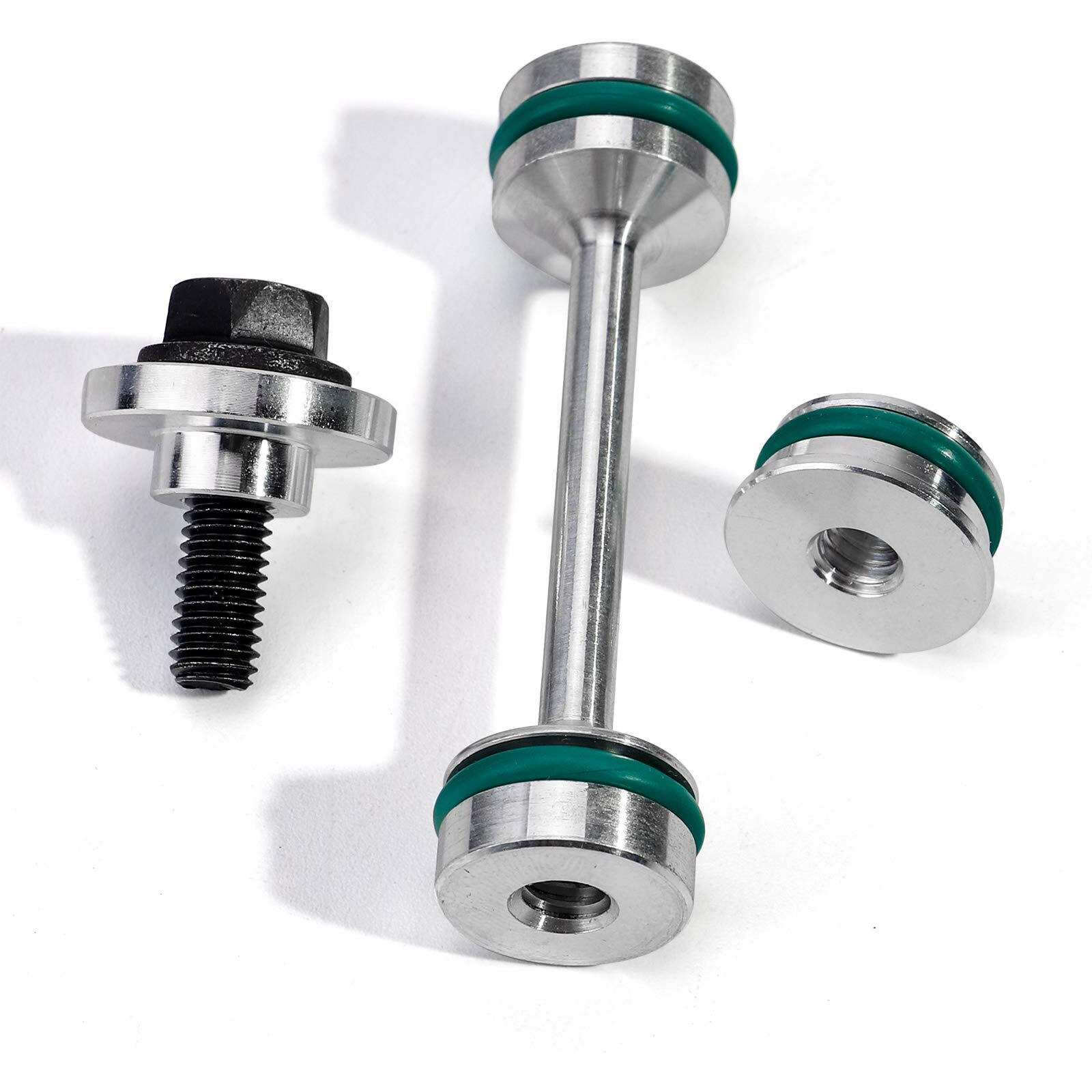 3Mirrors Upgrade Billet Aluminum Oil Diverter Barbell W/Double O-Rings, Oil Tube Hold Down, Front Gallery Plug Compatible With Gm Ls Engines, Better Sealing