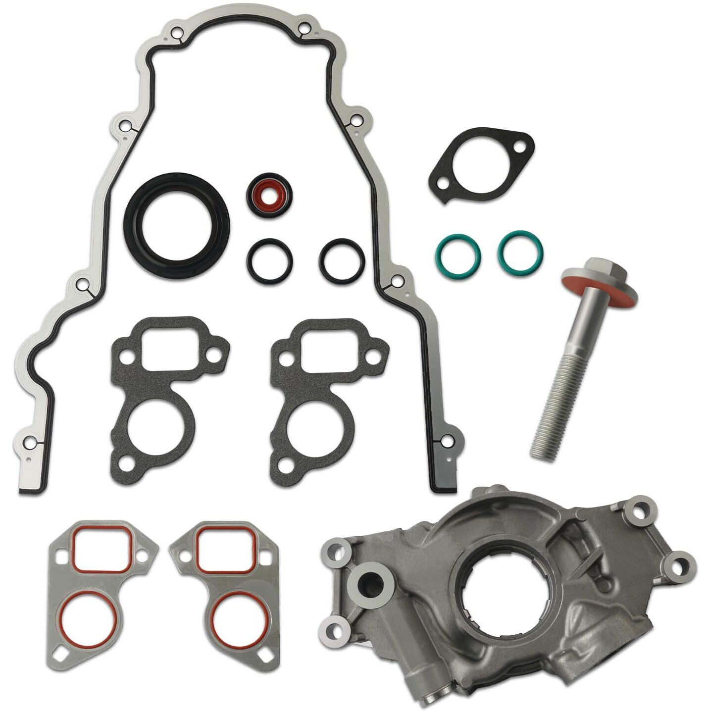 M295Hv High Volume Oil Pump Kit Compatible With 1998-2020 Chevy Silverado Suburban Avalanche Trailblazer Express Gmc Sierra Yukon Cadillac Escalade Cts Hummer H2 H3 4.8L 5.3L 6.0L Replace 12696357