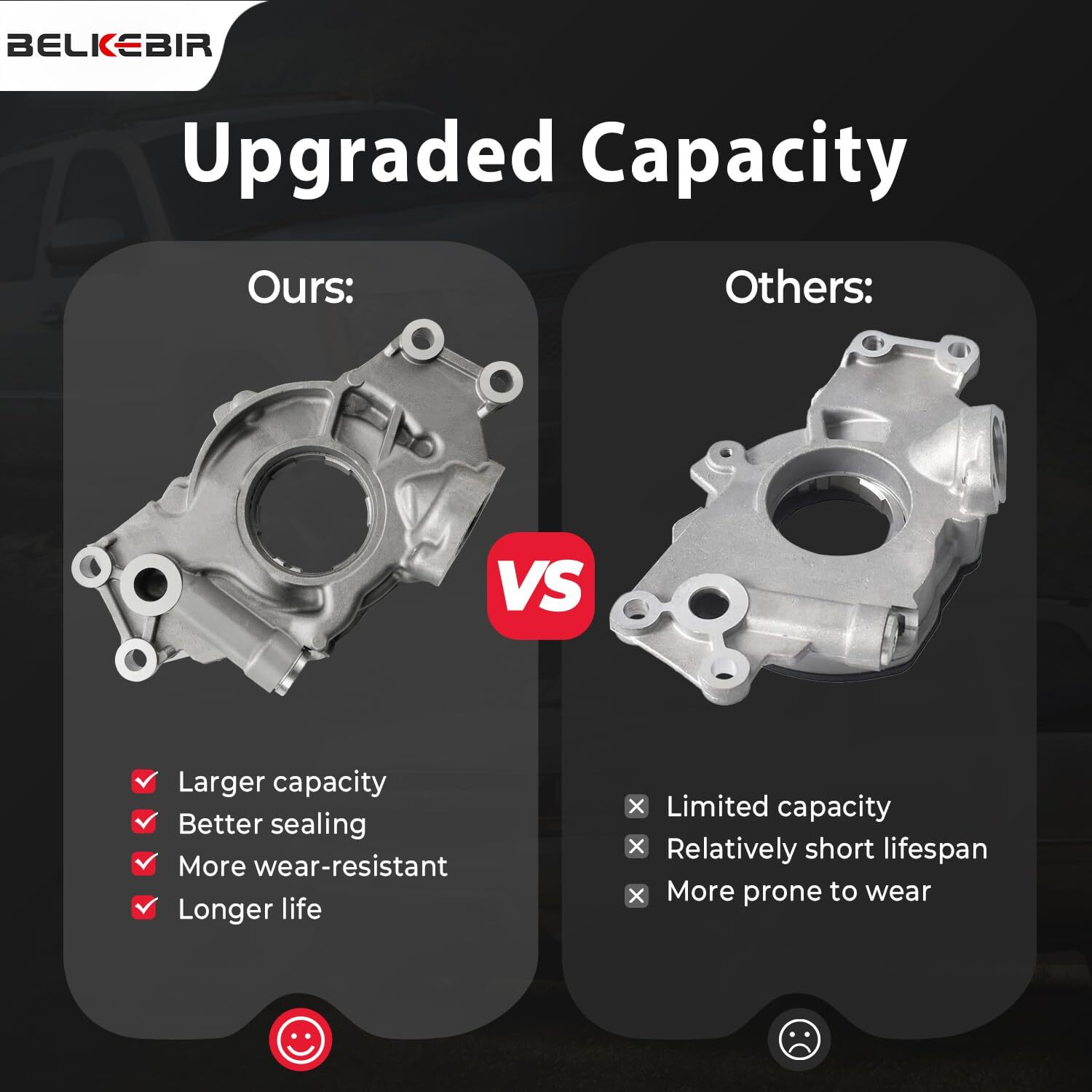 M295Hv High Volume Oil Pump Kit Compatible With 1998-2020 Chevy Silverado Suburban Avalanche Trailblazer Express Gmc Sierra Yukon Cadillac Escalade Cts Hummer H2 H3 4.8L 5.3L 6.0L Replace 12696357
