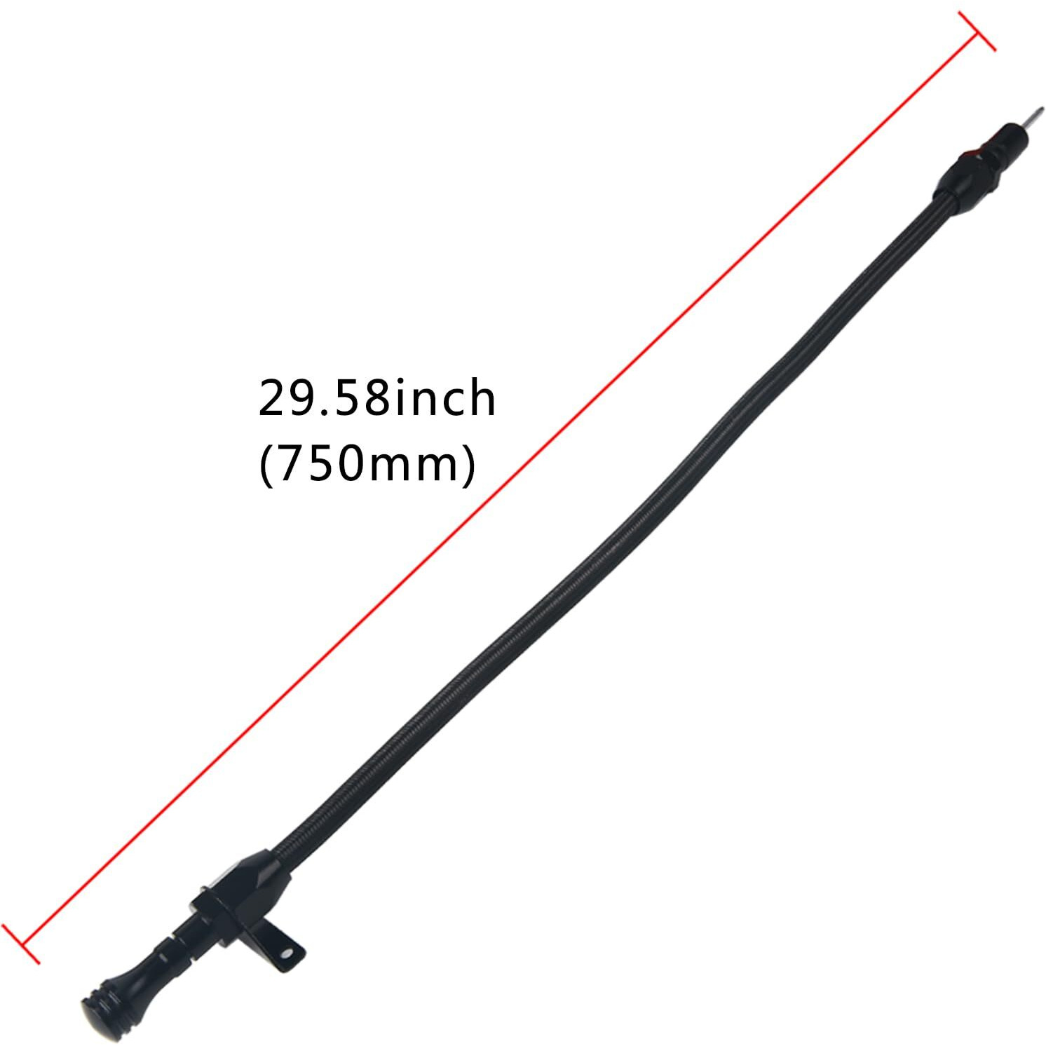 Mr Hello Stainless Steel Oil Dipstick Tube With Black Housing - Compatible With Gm 4L60E 4L80E Transmission Dipstick Ls Ls1 Ls3 Ls6 Lsx