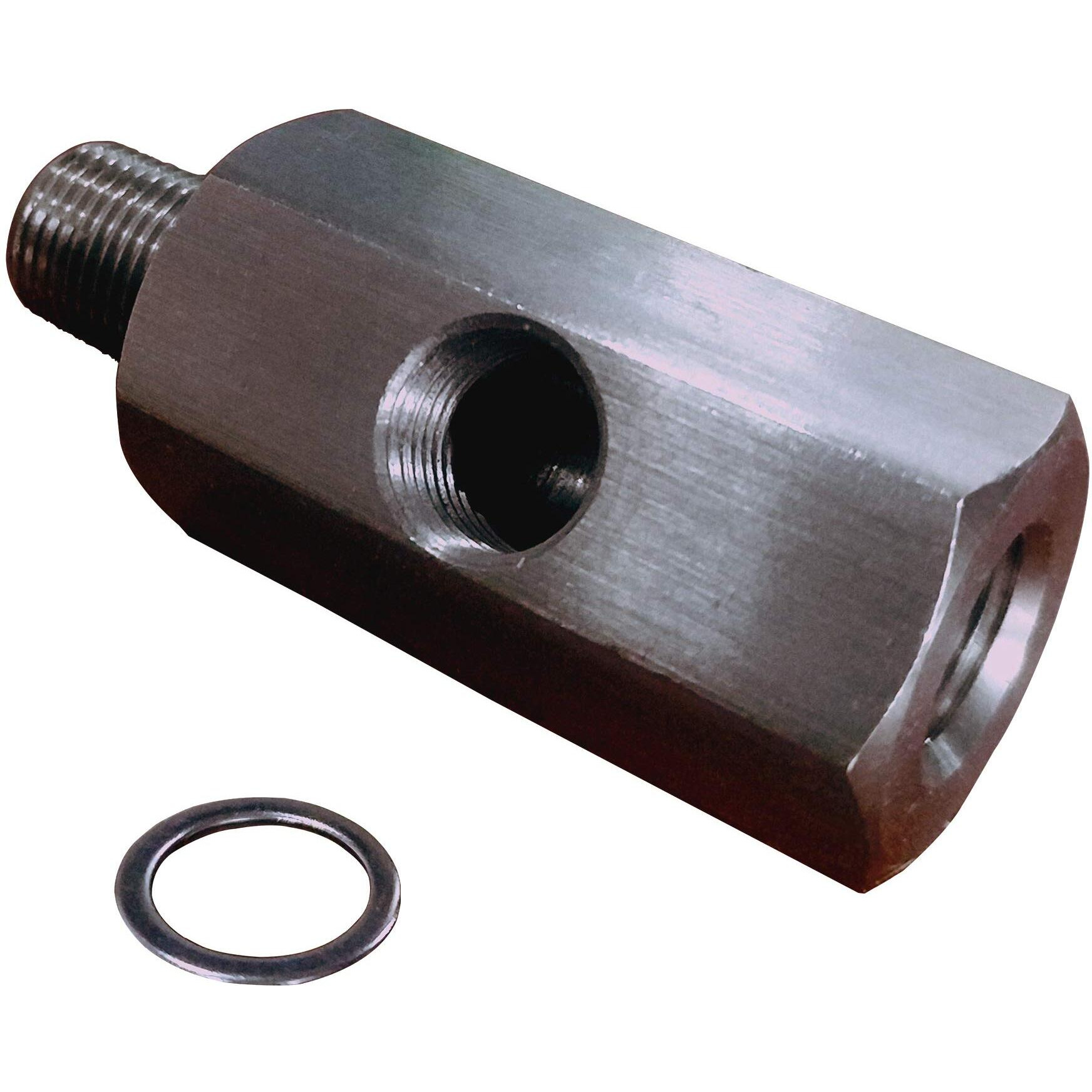 Oil Pressure Sensor Tee M14-1.5 Female To M14-1.5 Male With 1/8 Npt Gauge Port Adapter Turbo Supply Feed Line T Stainless Steel