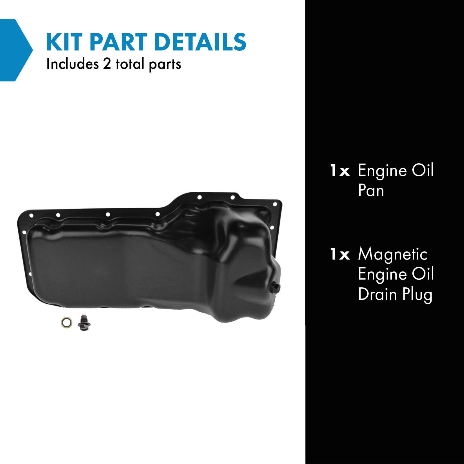 Trq Engine Oil Pan Compatible With 2001-2010 Dodge Dakota 2001-2003 Durango 2005-2010 Ram 1500 2006-2007 Mitsubishi Raider 2011-2013 Ram 1500 2011
