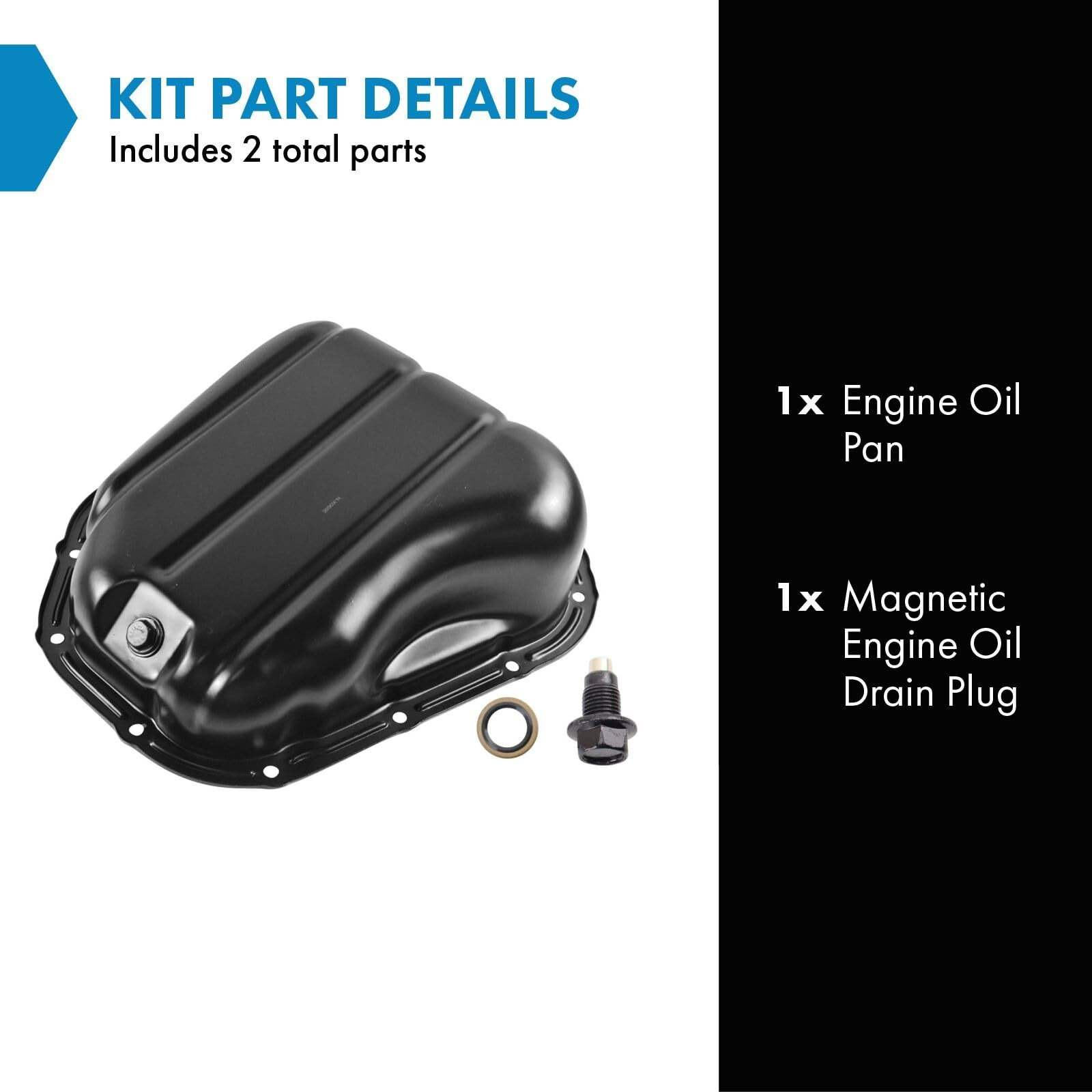 Trq Engine Oil Pan Compatible With 95-04 Avalon 94-06 Camry 94-03 Es300 04-06 Es330 01-07 Highlander 99-03 Rx300 Rx330 06-08 Rx400H 98-06 Sienna 99-08 Solara