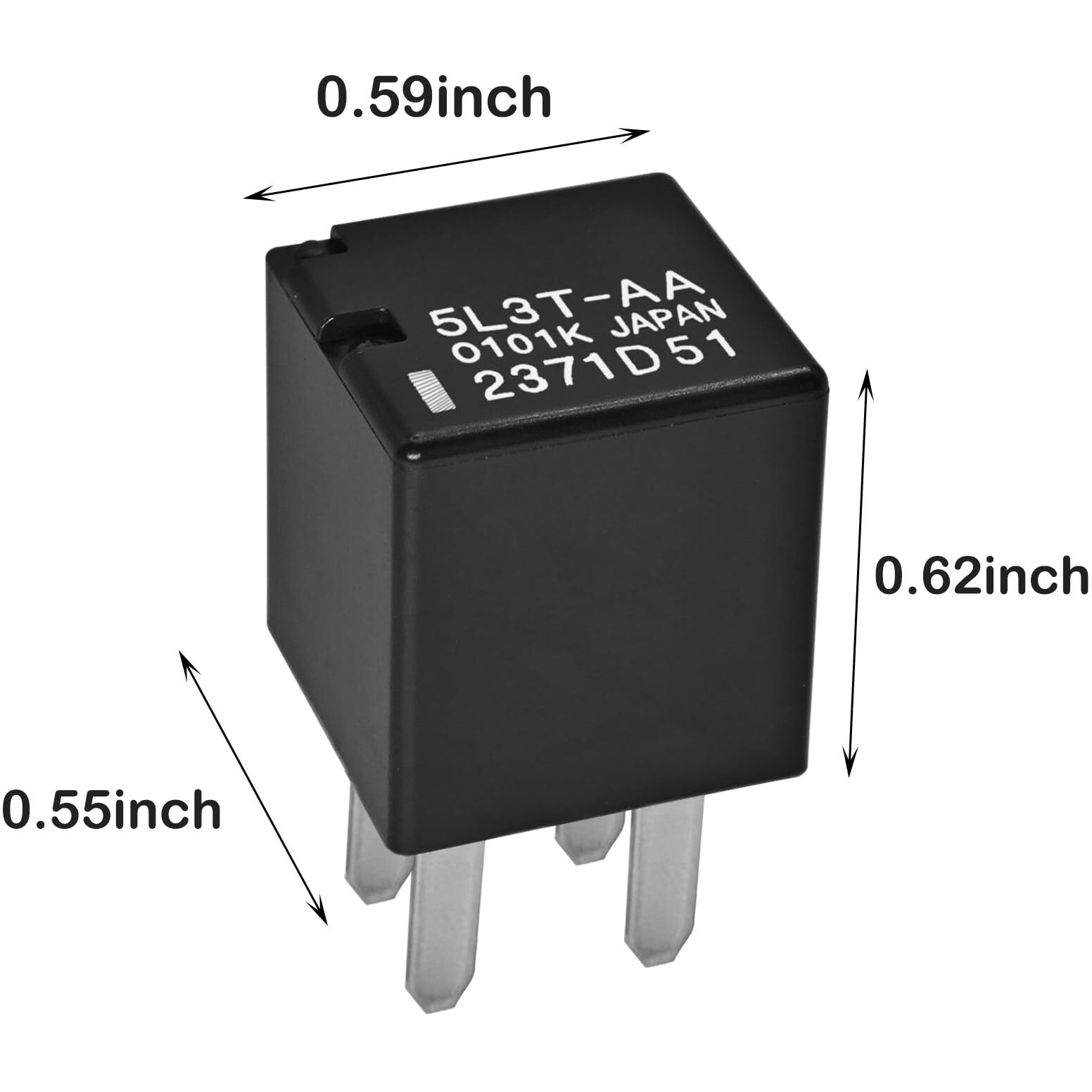 Relay 5L3T-Aa (Pack Of 4) - 12Vdc 20A 4-Pin Automotive Oil Pump Starting Relay - Oem Replacement For Ford Vehicles