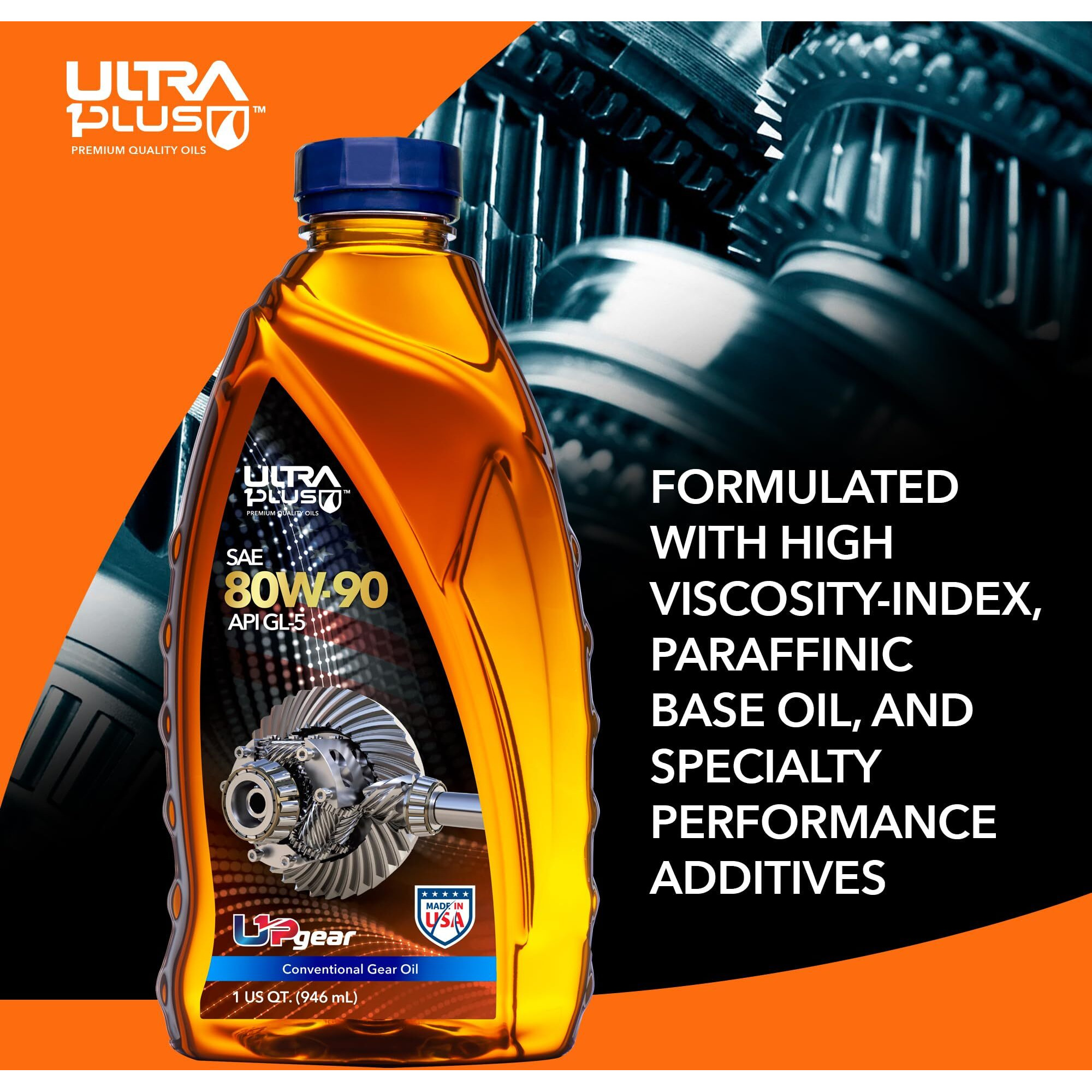 Ultra 1Plus Sae 80W-90 Gear Oil Api Gl-5-6 Qts