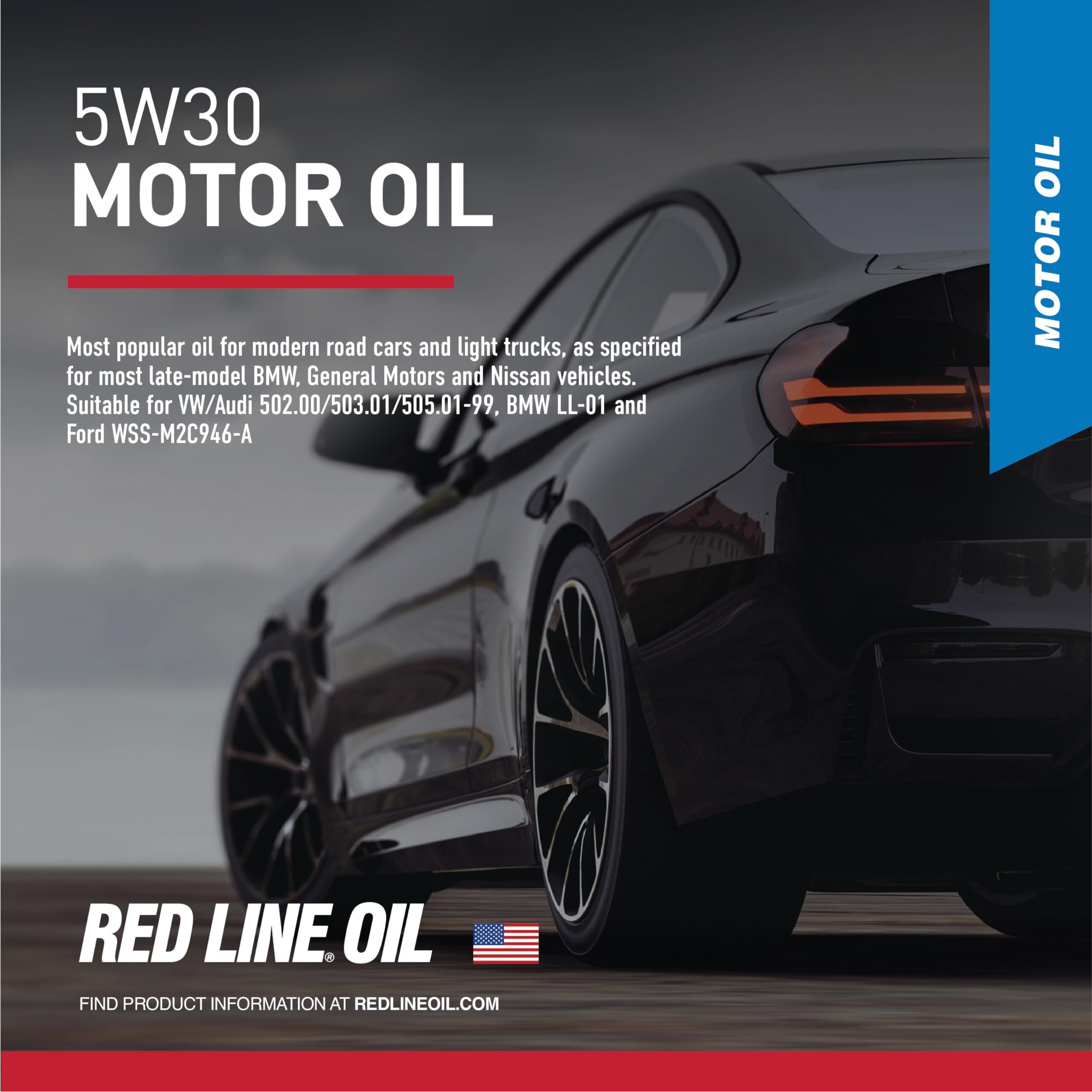 Red Line 15304 Sae 5W30 Fully Synthetic Motor Oil - 1 Quart (5 Pack)