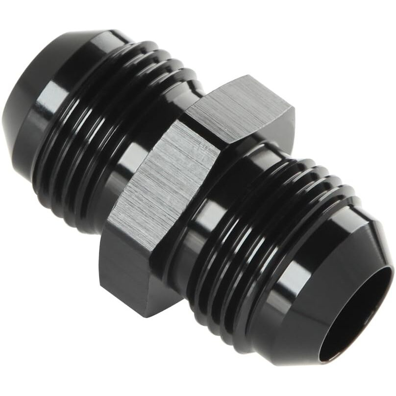 Podavelle 20An Male To 20An Male Flare Union Coupler Adapter Fitting Fuel Oil Connector Straight Aluminum Black
