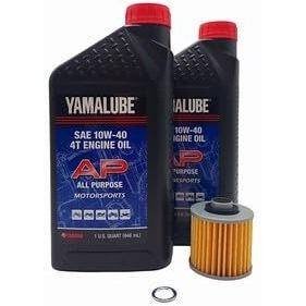 Yamaha Raptor 700/700R (2006-2024) Oil Filter Change Kit Yamaha Part 4X7-13440-09-00 And 2 Quarts All Purpose Lub-10W40-Ap-12
