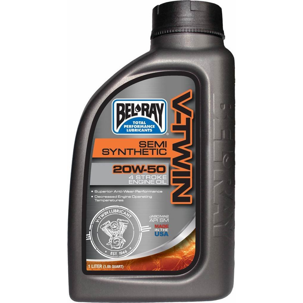 Bottle Engine Oil 1L Bel-Ray 4T V Twin V-Twin Semi-Synthetic 20W50