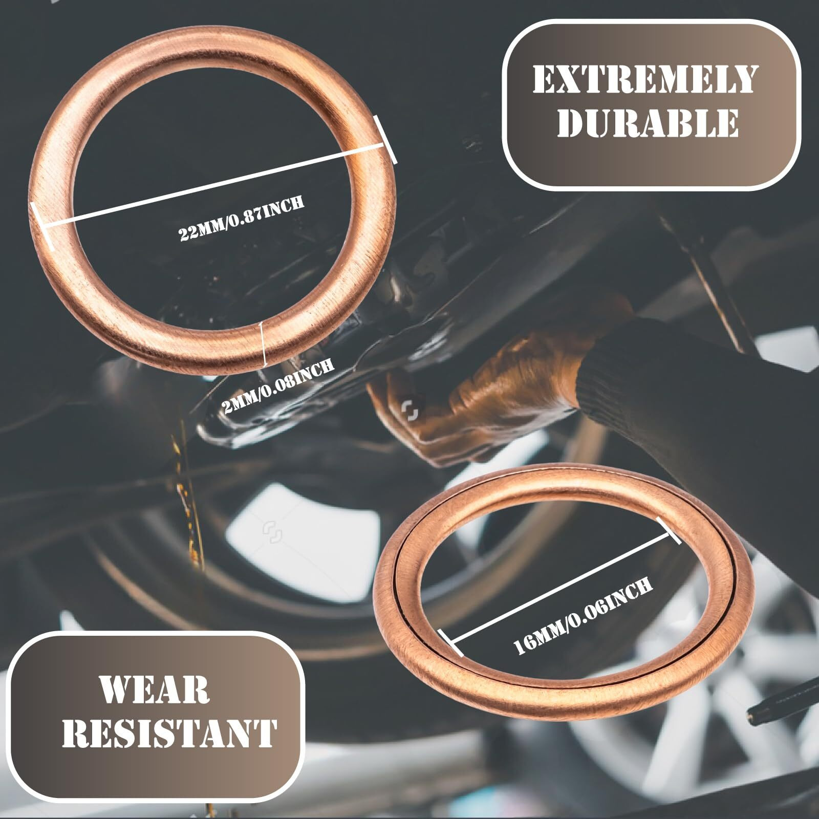 Meajoo 20 Pcs Engine Oil Drain Plug Gasket Crush Washer Replacement For M16 11137546275 Gasket Ring Fits For Mini Cooper, R56, Clubman, Cabrio, Coup  , Roadster, Countryman, Paceman