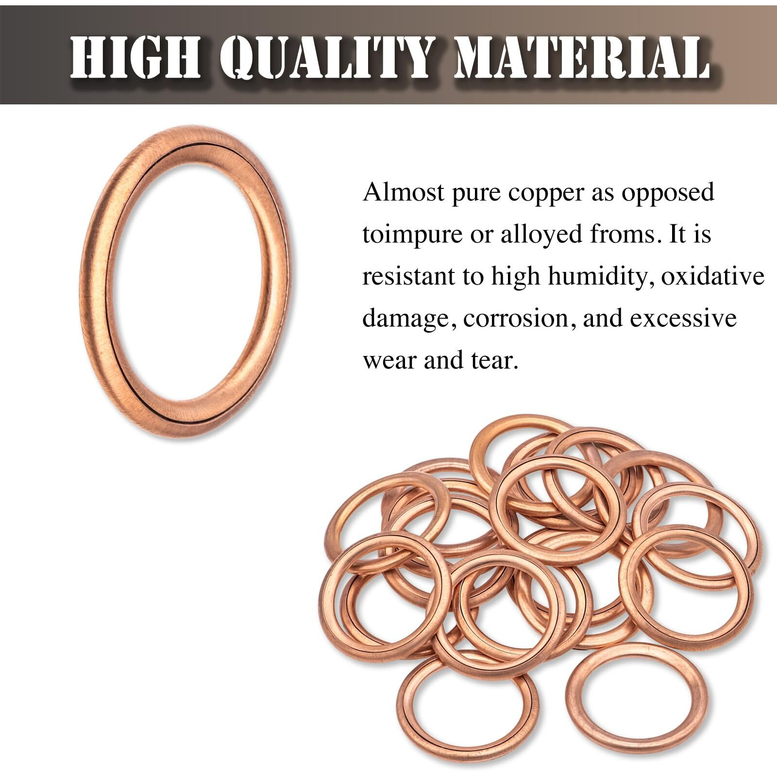 Meajoo 20 Pcs Engine Oil Drain Plug Gasket Crush Washer Replacement For M16 11137546275 Gasket Ring Fits For Mini Cooper, R56, Clubman, Cabrio, Coup  , Roadster, Countryman, Paceman