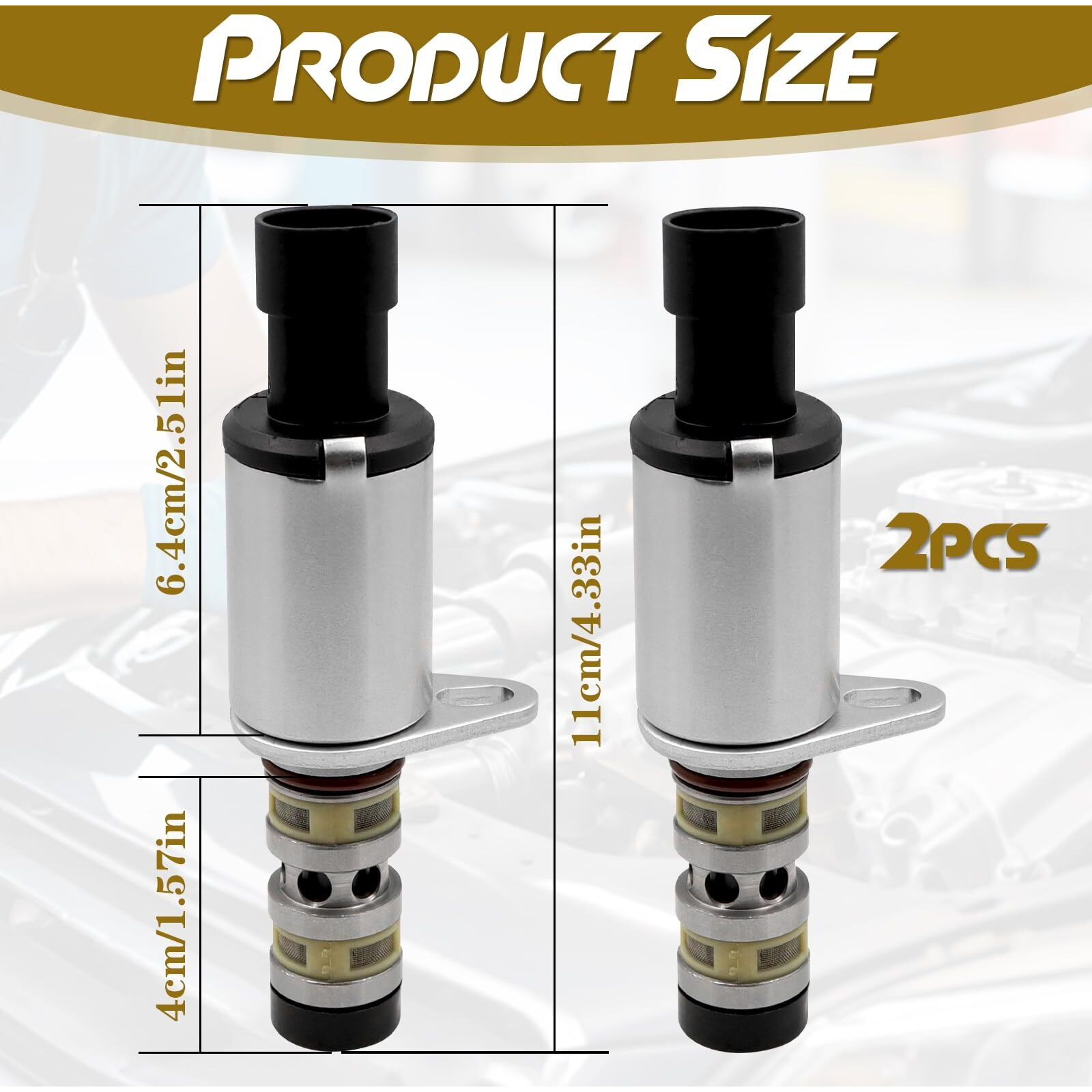 2Pcs Camshaft Engine Oil Control Variable Valve Timing Vvt Solenoid, Compatible With Chevy Aveo Cruze Sonic Trax For Astra For Pontiac G3 For Saturn, Replace 12992408 55567050 918-006