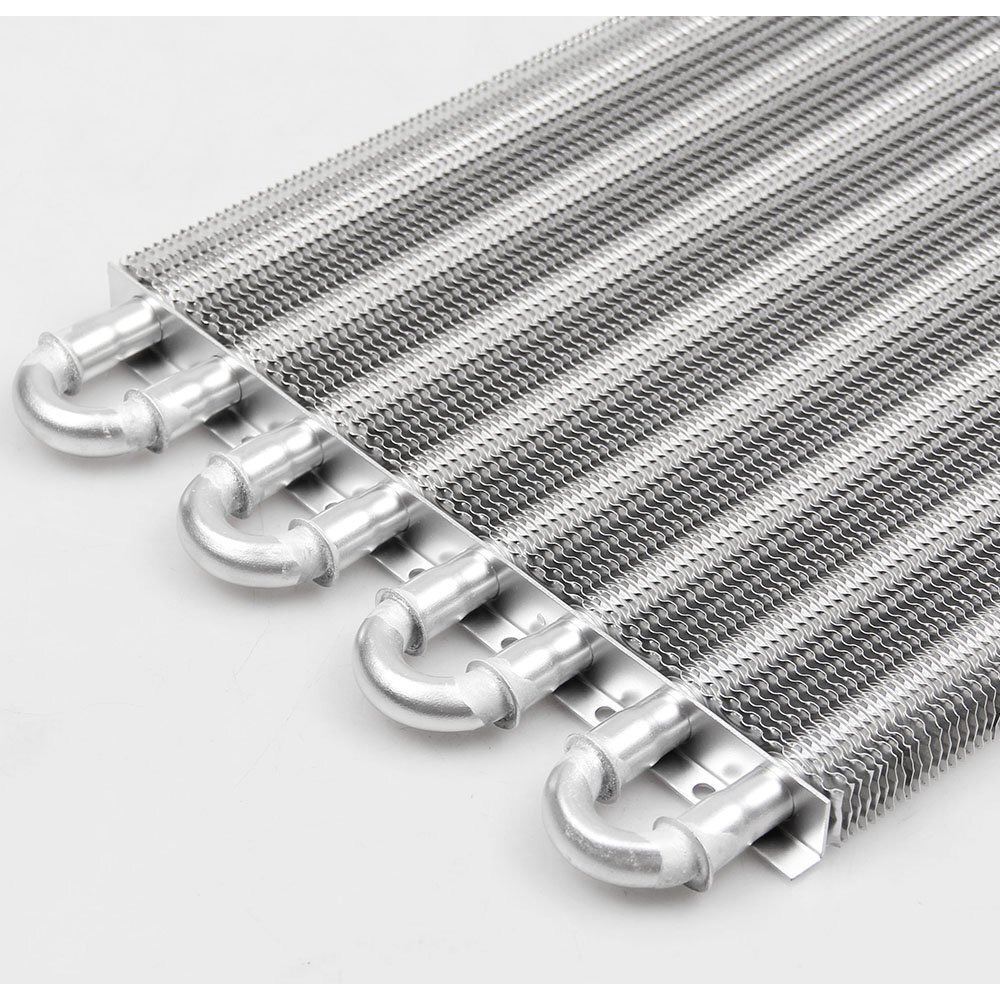 8 Row Aluminum Transmission Oil Cooler Universal 6 Pass Tube And Fin Transmission Cooler Kit