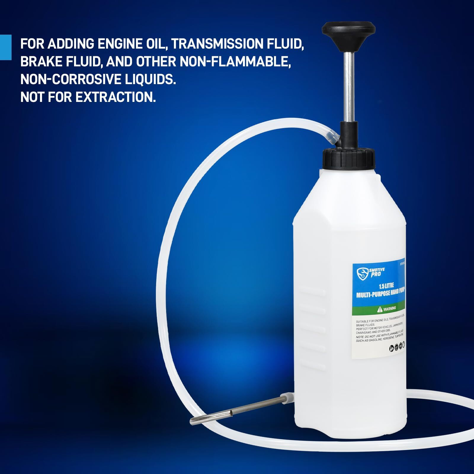 Smotivepro 1.585 Quart / 1.5 Liter Multi-Purpose Oil Transfer Pump, Transmission Fluid Pump For Precise Fluid Dispensing In Tight Spaces Of Tools, Equipment, And Vehicles