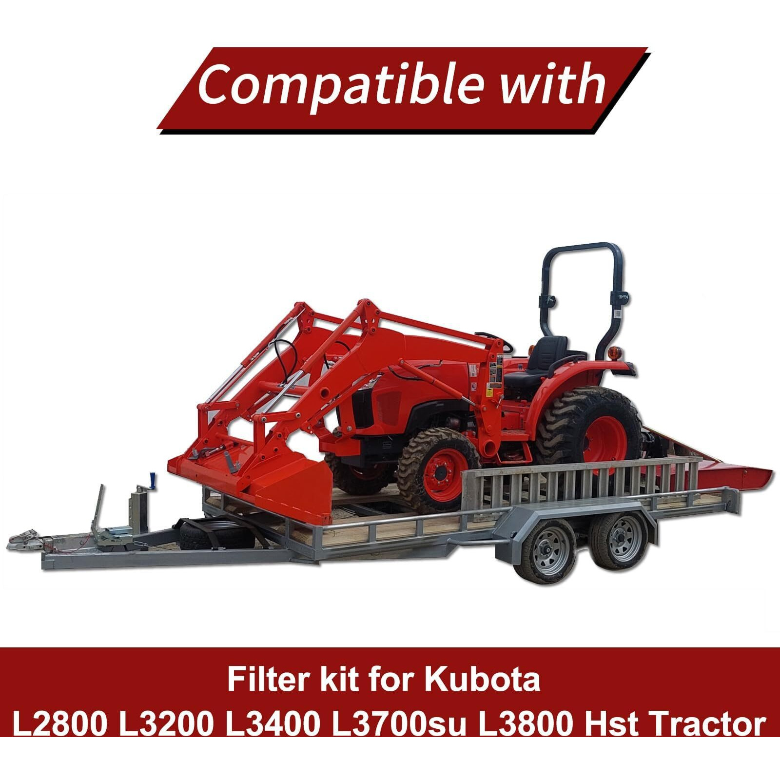 Rarayc Tractors Maintenance Kit Oil, Fuel, Air & Hydraulic Filters Compatible With Kubota L2501 L2800 L3200 L3400 L3700Su L3800 Hst Tractors Replaces Hh164-32430, 6A320-59930, Ta040-93230, Ta040-93220