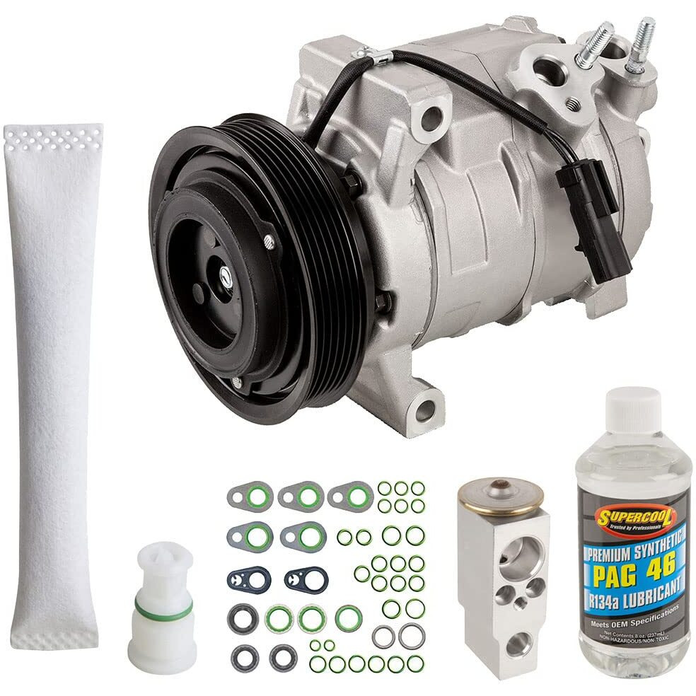 Ac Compressor & A/C Kit For Dodge Ram 5.7L Hemi V8 2010 2011 - Includes Drier, Expansion Valve, Pag Oil & O-Ring Seals - Buyautoparts 60-82836Rk New