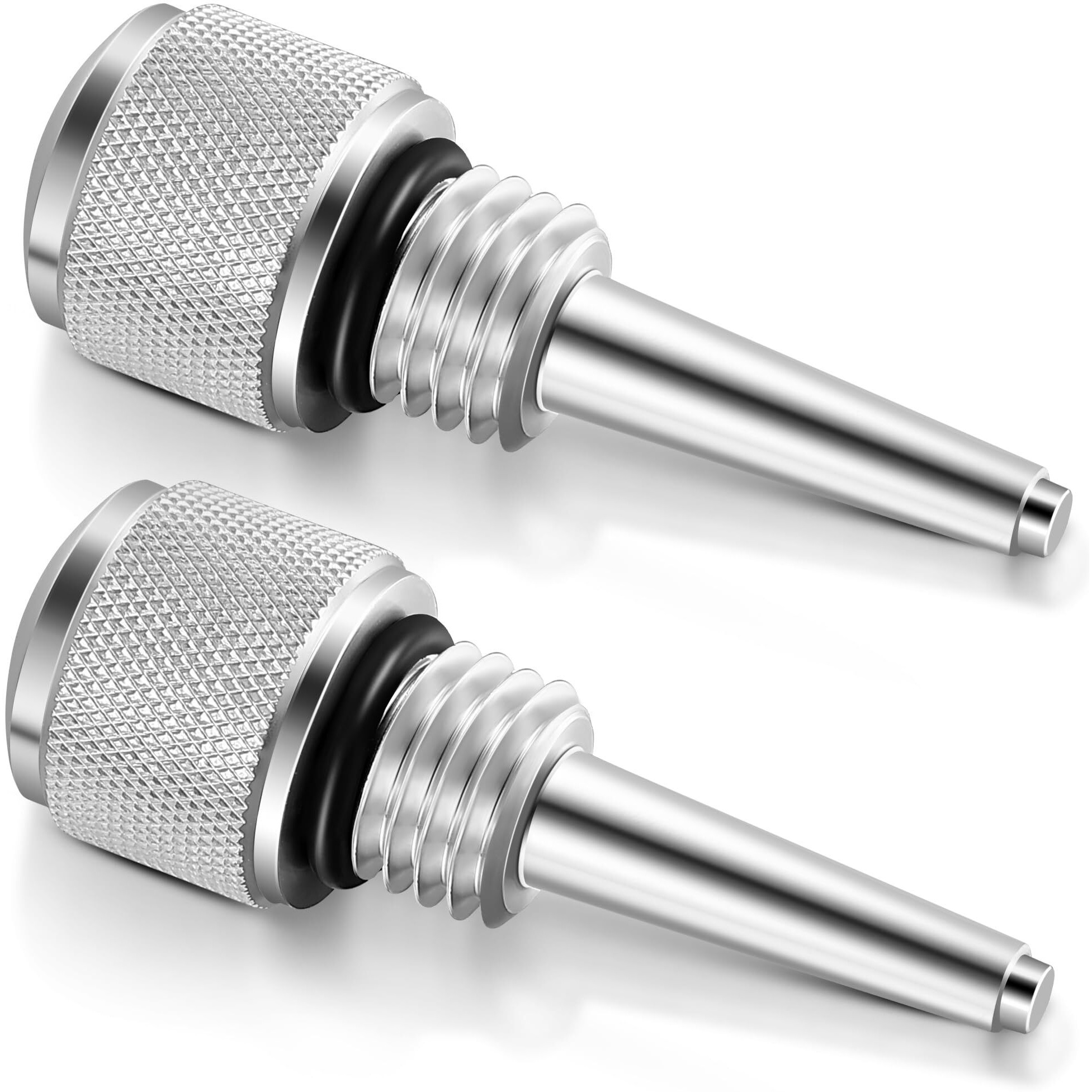Dreyoo Replacement For 55201 Magnetic Oil Dipstick For Inverter Generator Compatible With Wen/Predator, Aluminum Generator Magnetic Oil Dipstick With O Ring, Silver, 2 Pcs