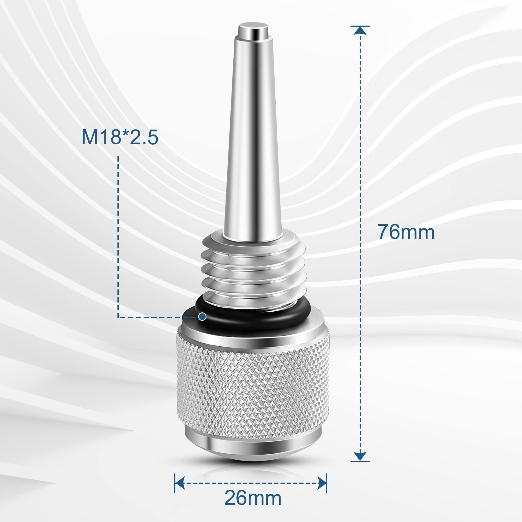 Dreyoo Replacement For 55201 Magnetic Oil Dipstick For Inverter Generator Compatible With Wen/Predator, Aluminum Generator Magnetic Oil Dipstick With O Ring, Silver, 2 Pcs