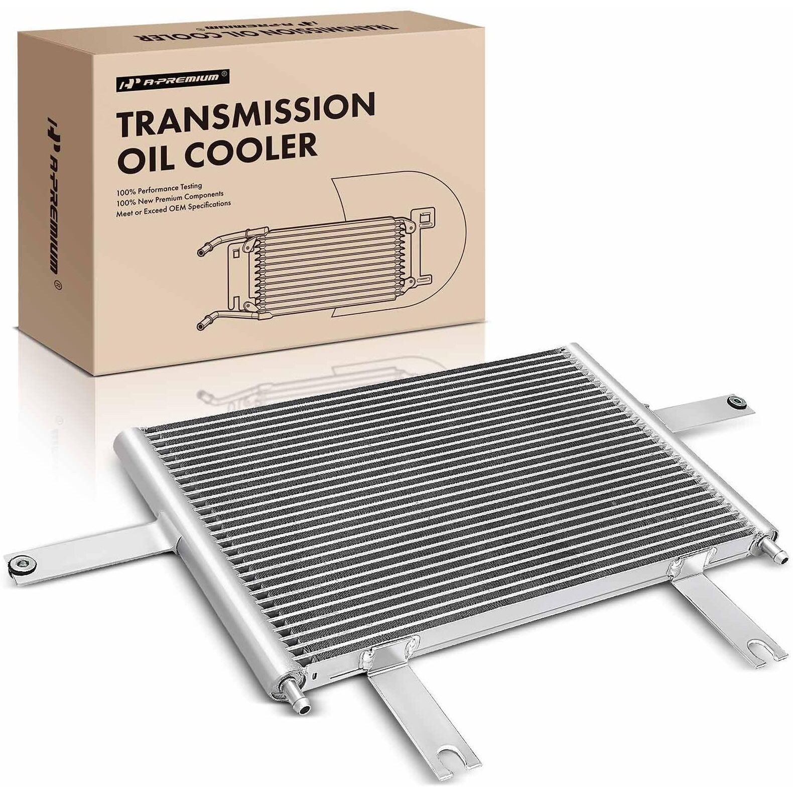 A-Premium Automatic Transmission Oil Cooler Compatible With Ford F250 Super Duty/F350 Super Duty/F550 Super Duty 2003-2010, F450 Super Duty 2003-2008/2010, 6.0L 6.8L, Replace 5C3Z7A095Ca, 3C3Z7A095Ca