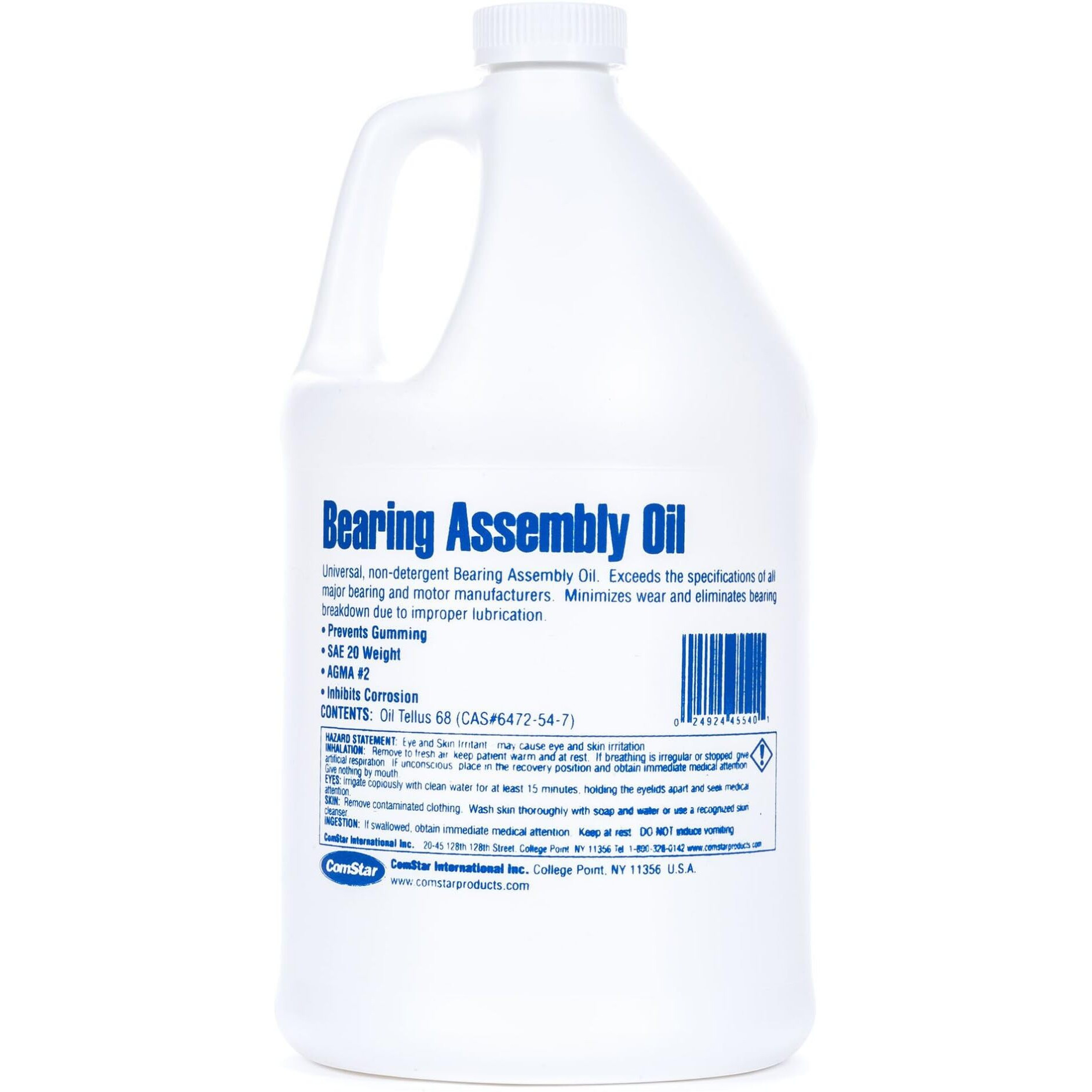 Comstar Bearing Assembly Lube Oil, Sae 20 Weight, Prevents Gumming, Protects Against Rust And Wear, Provides Long-Lasting Lubrication, Withstands Extreme Pressure, 1 Gallon (45-540)