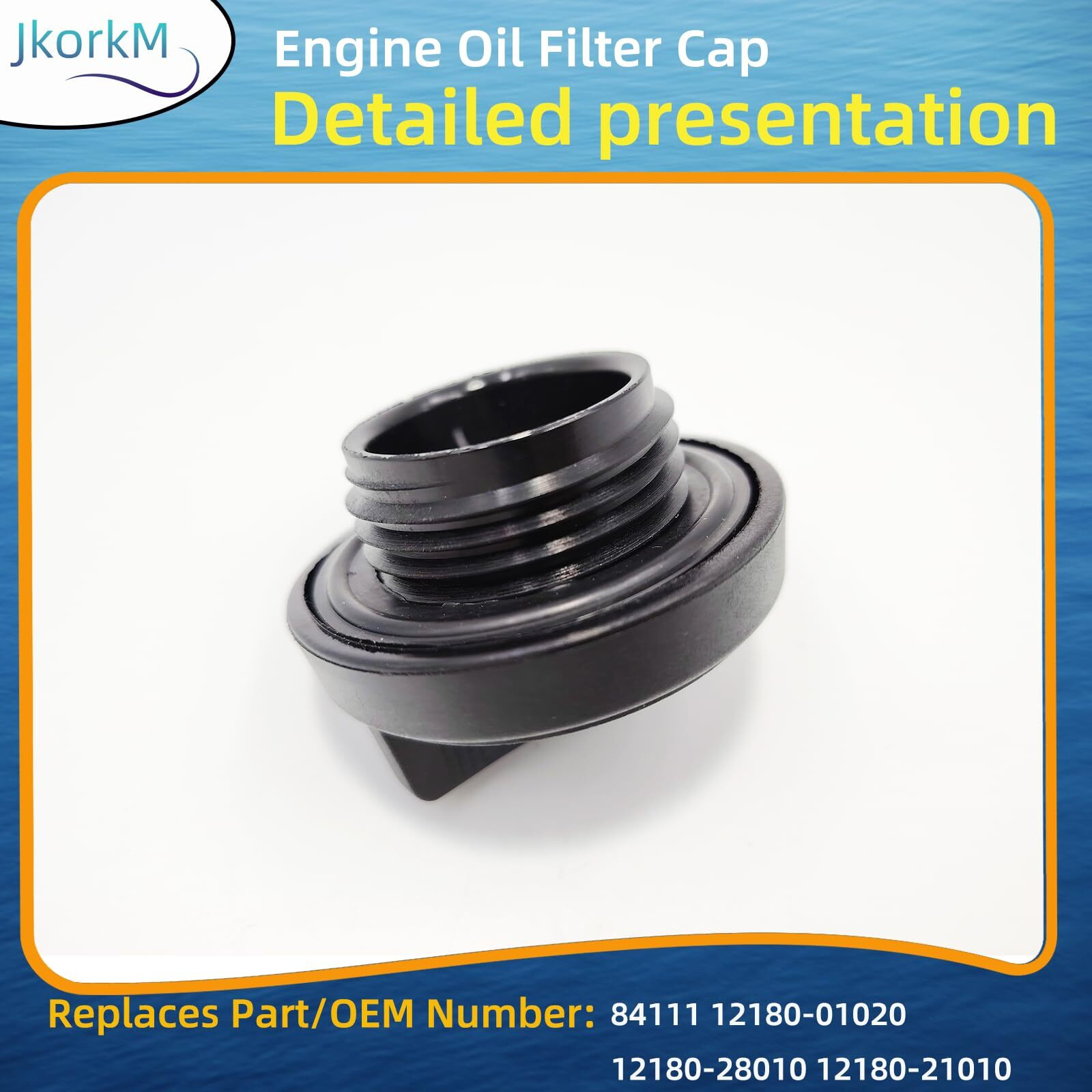 Jkorkm 84111 12180-21010 Engine Oil Fill Cap Compatible With Toyota And Scion Models, Fit For Toyota 2002-2011 Camry Rav4 Highlander Solara 4Runner Corolla Tacoma, Fit For Scion Tc Oe12180-01020